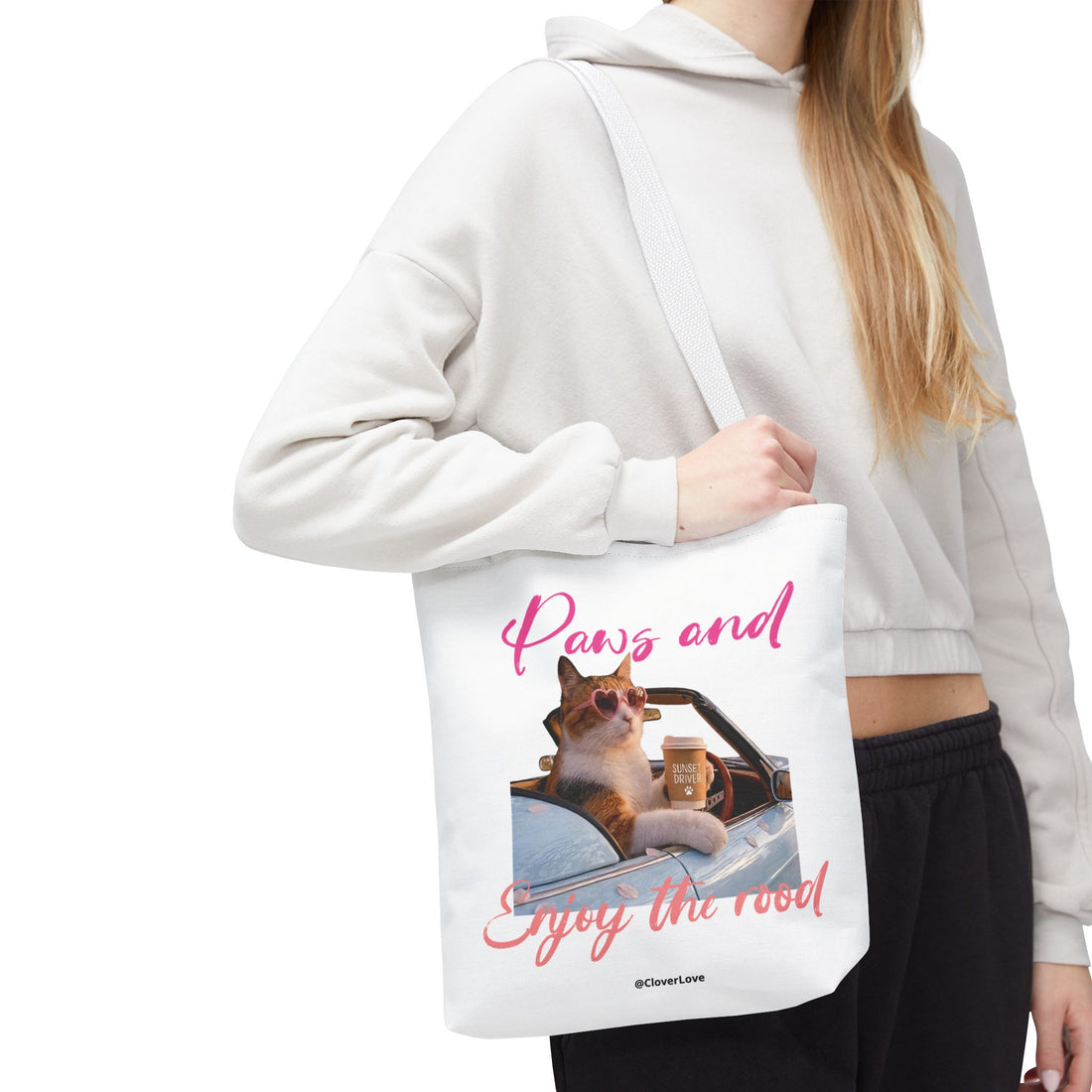 Cute Cat Tote Bag | Custom Cat Photo Personalized Canvas Bag