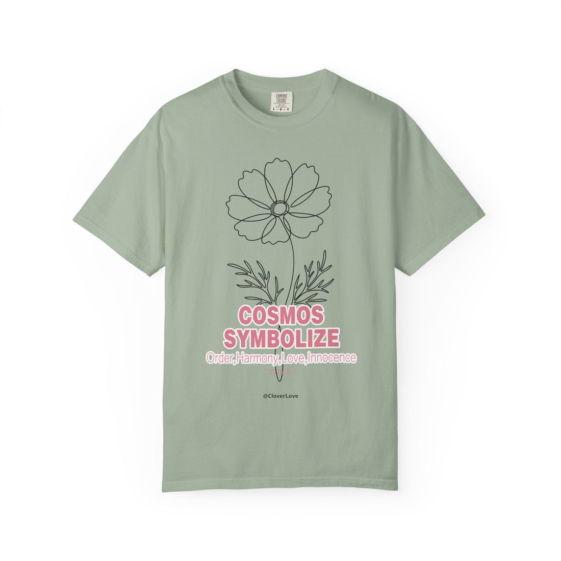 Cosmos Flower T-Shirt - Botanical Graphic Shirt for Flower Lovers