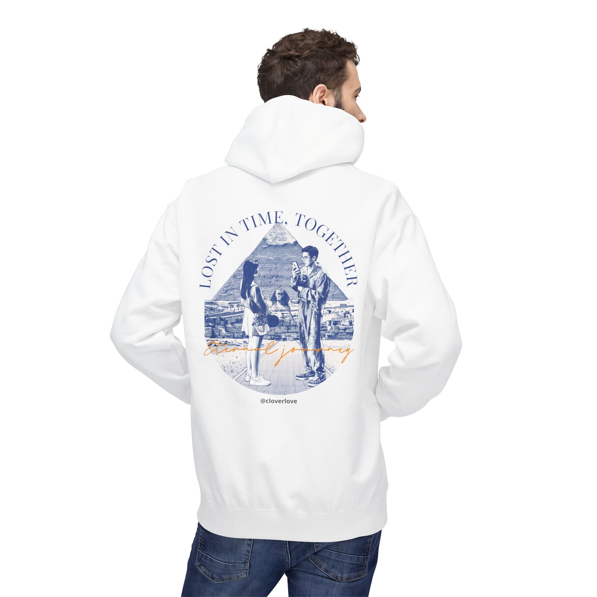 Vintage Reise Hoodie | Pärchen Wahrzeichen Grafik Sweatshirt