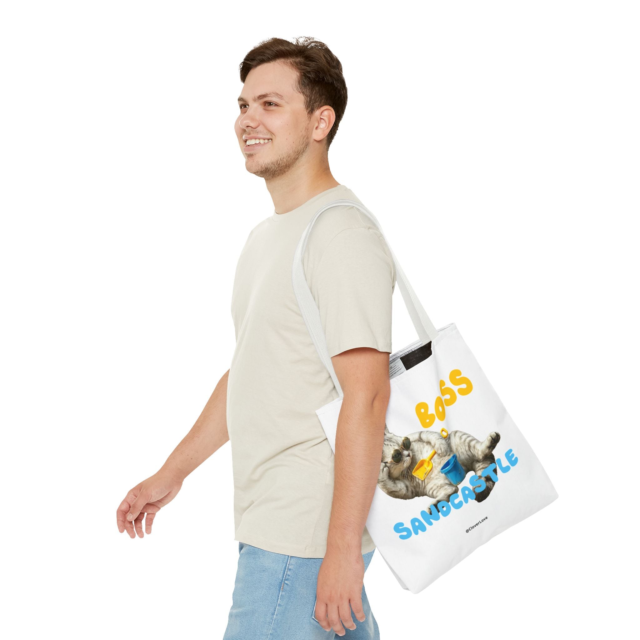 Funny Cat Tote Bag | Custom Pet Photo Personalized Canvas Bag