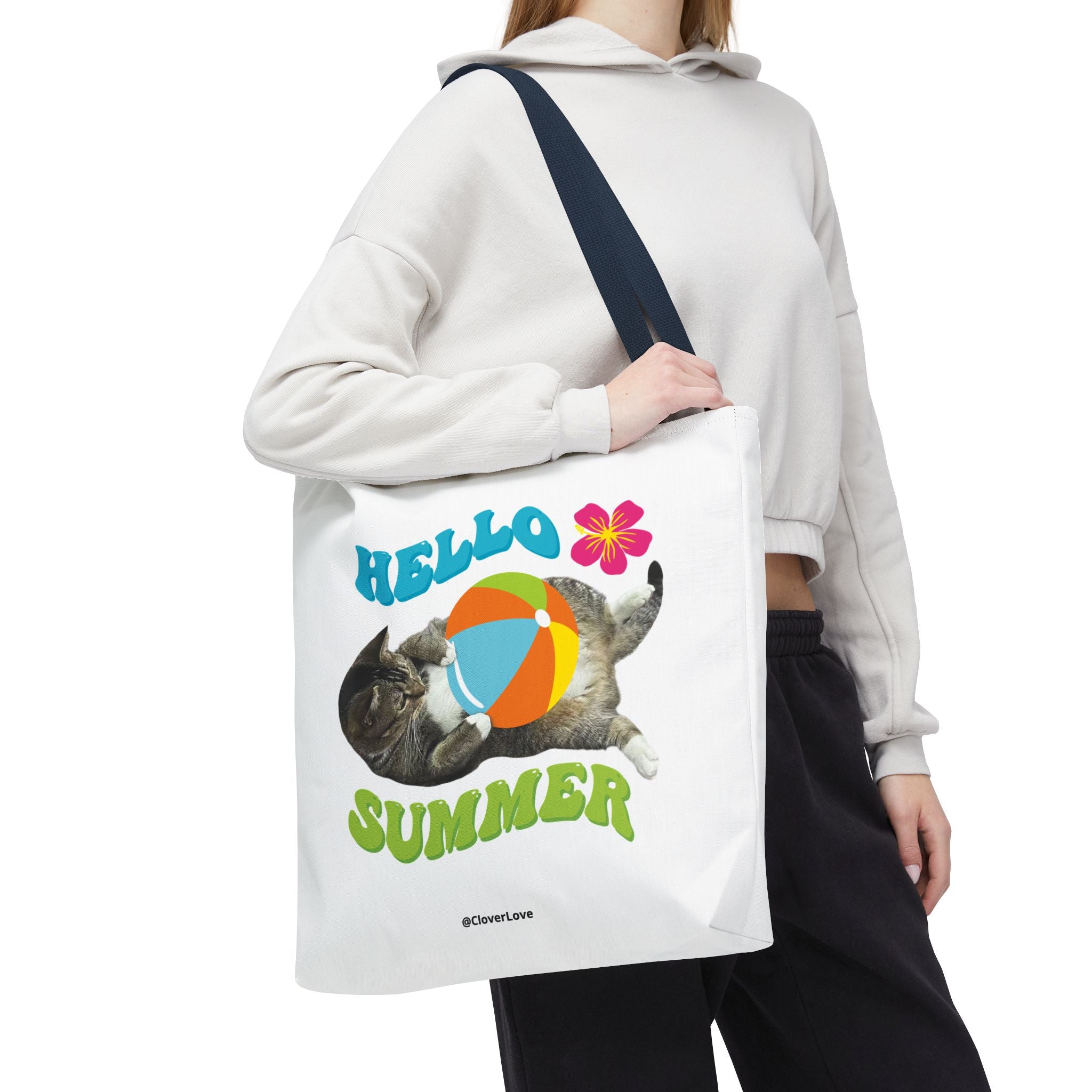 Custom Cat Tote Bag | Personalized Pet Photo Canvas Bag