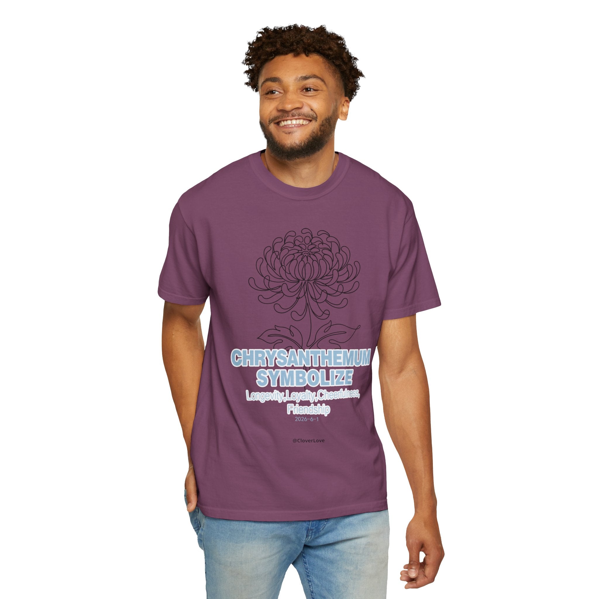Chrysanthemum Flower T-Shirt - Botanical Graphic Shirt for Flower Lovers