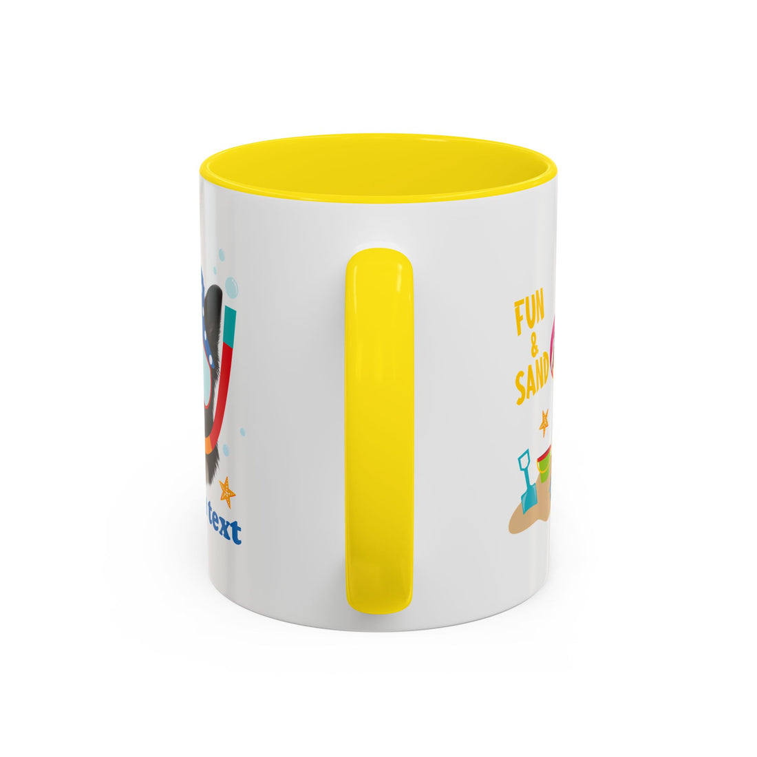 Summer Diving Dog Mug | Personalized Dog Photo Coffee Cup With Custom Text