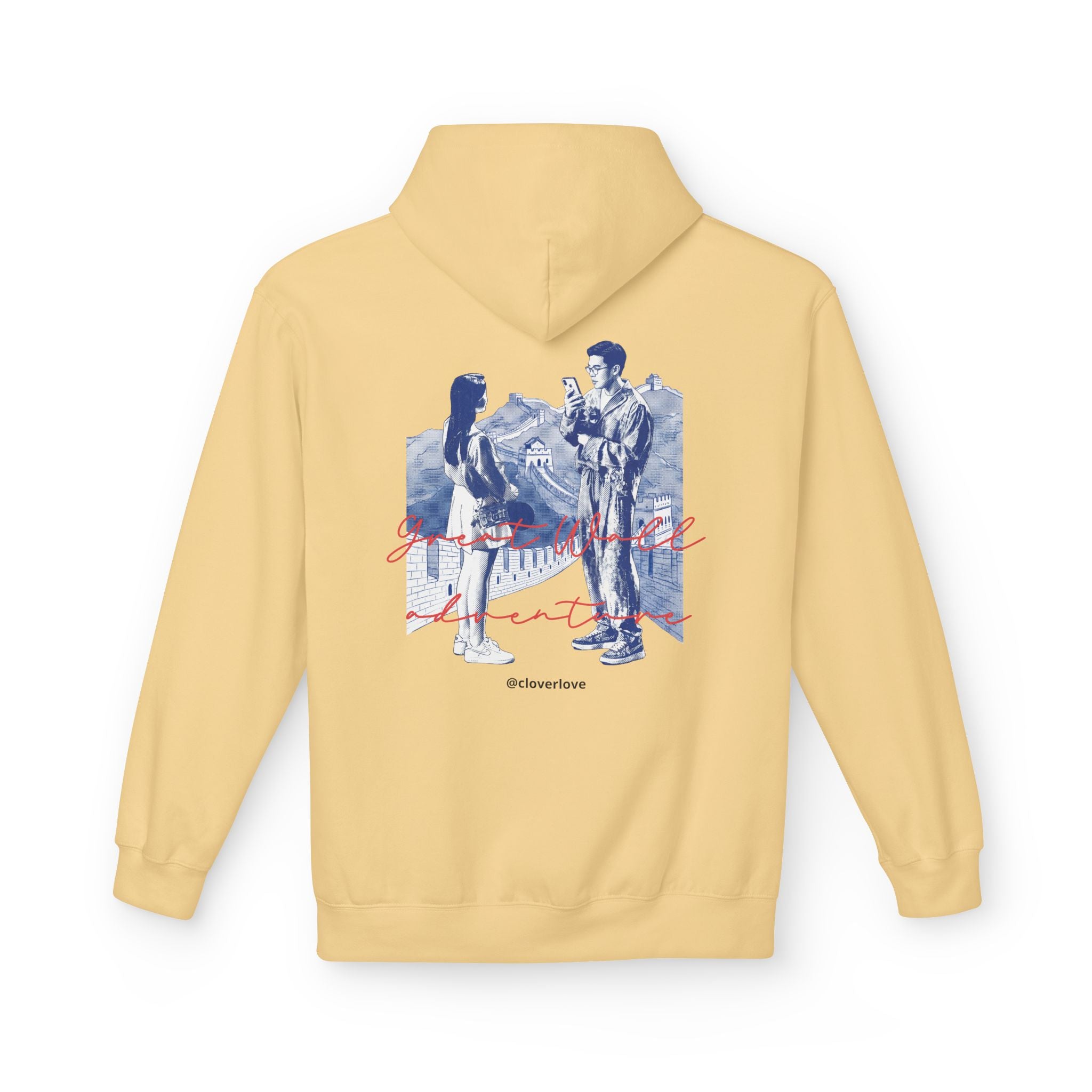 Abenteuer-Kapuzenpulli "Große Mauer" – Sommer-Fernweh-Sweatshirt