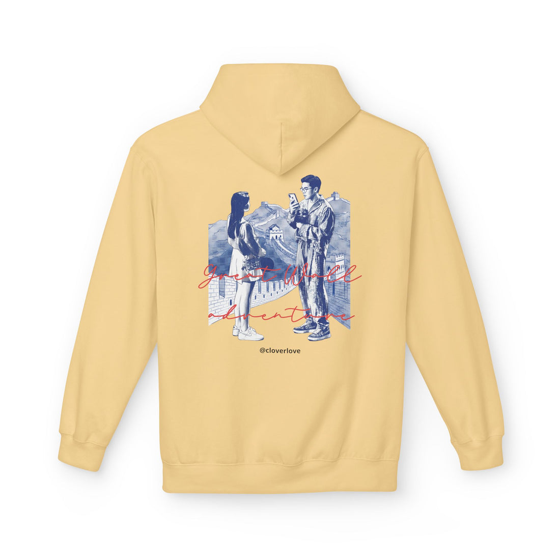 Abenteuer-Kapuzenpulli "Große Mauer" – Sommer-Fernweh-Sweatshirt