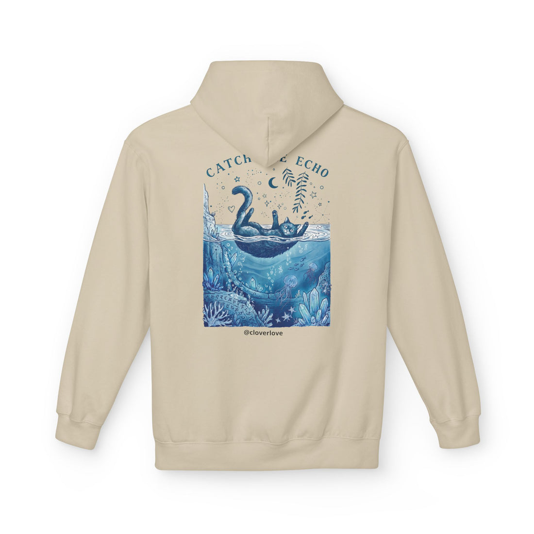 Katzen-Ozean-Abenteuer-Kapuzenpullover | Vintage Unterwasser-Grafik-Sweatshirt