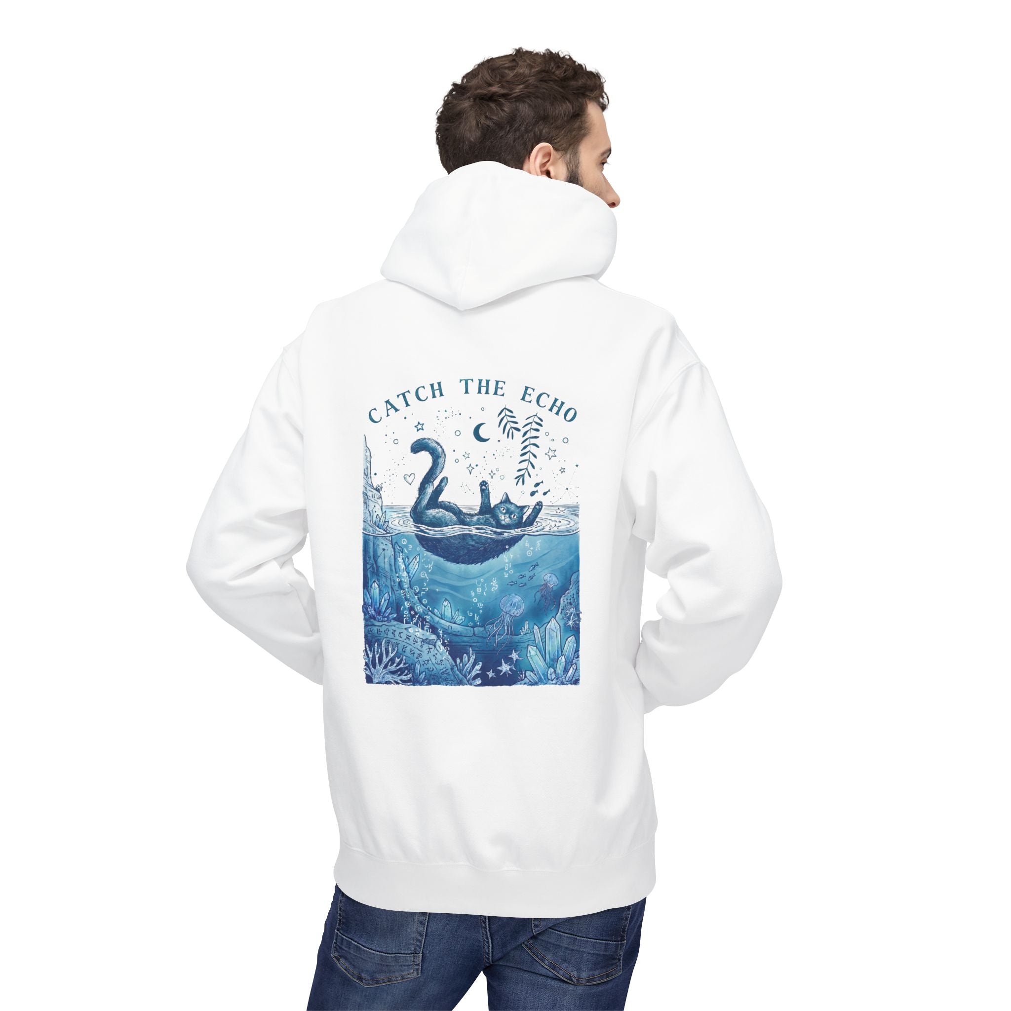 Cat Ocean Adventure Hoodie | Vintage Underwater Graphic Sweatshirt