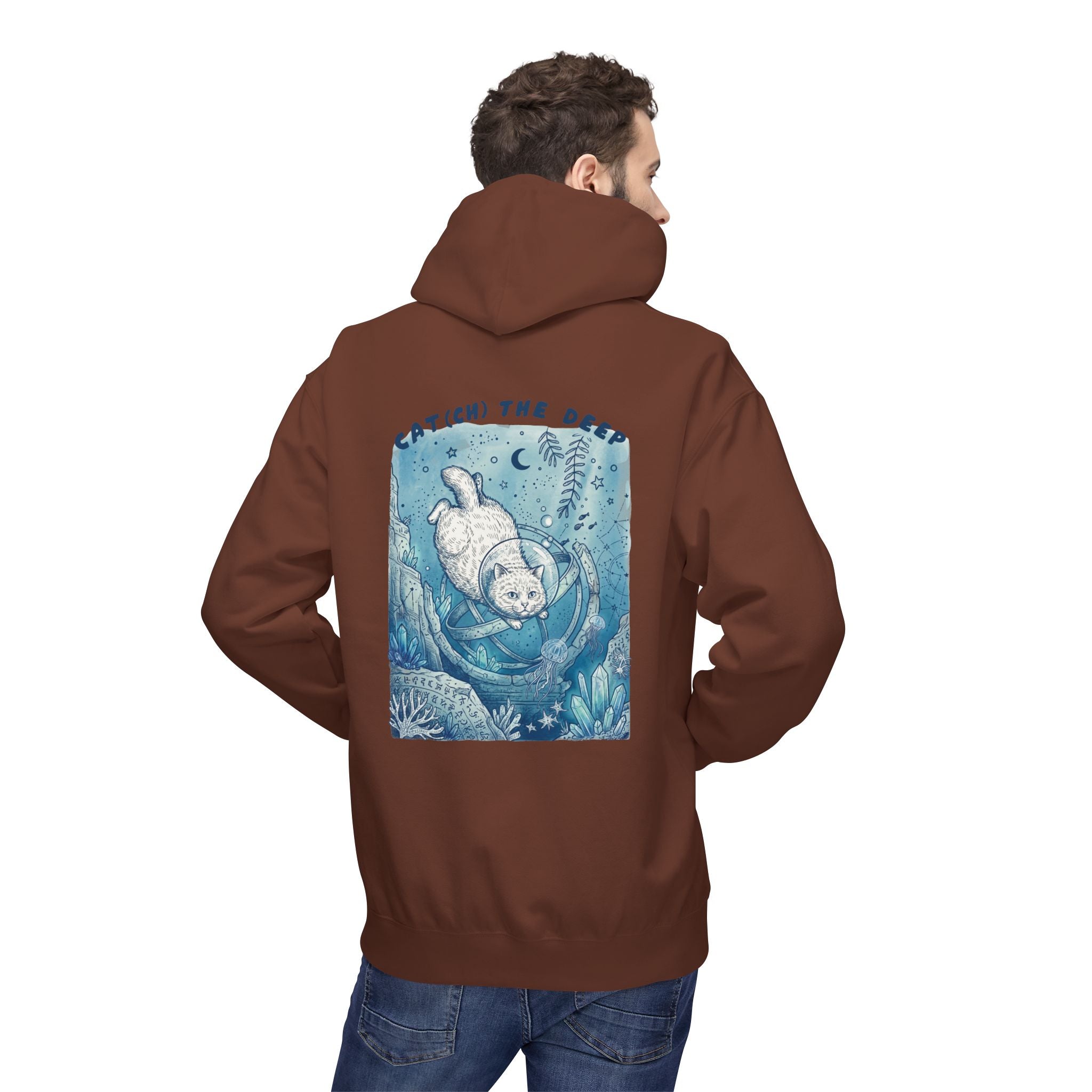 Cat Deep Sea Adventure Hoodie | Vintage Ocean Explorer Graphic Sweatshirt