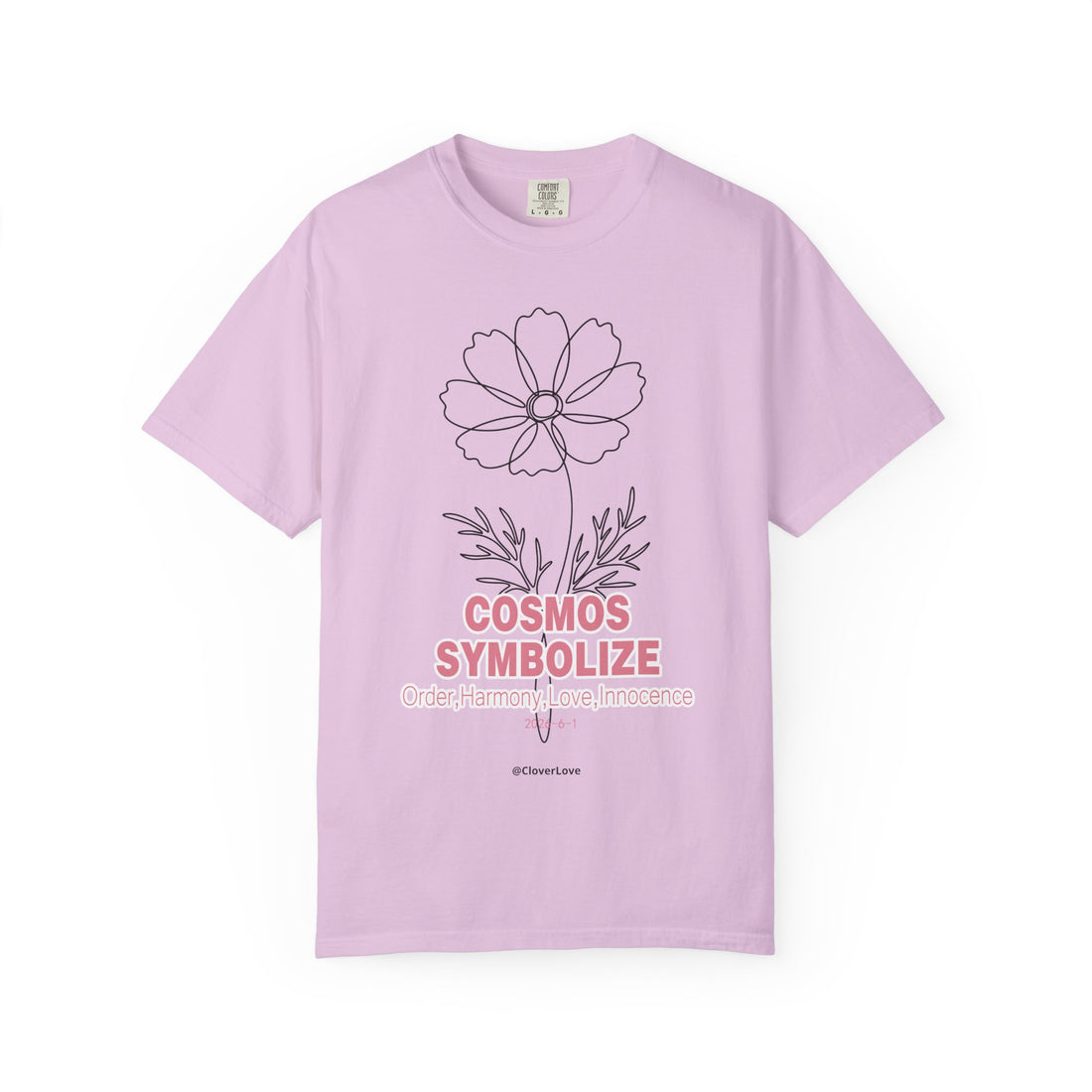 Cosmos Flower T-Shirt - Botanical Graphic Shirt for Flower Lovers