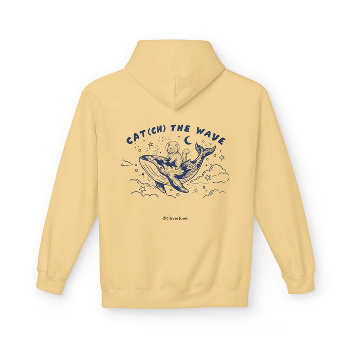 Katzen-Wal-Abenteuer-Kapuzenpulli | Vintage-Ozean-Grafik-Sweatshirt