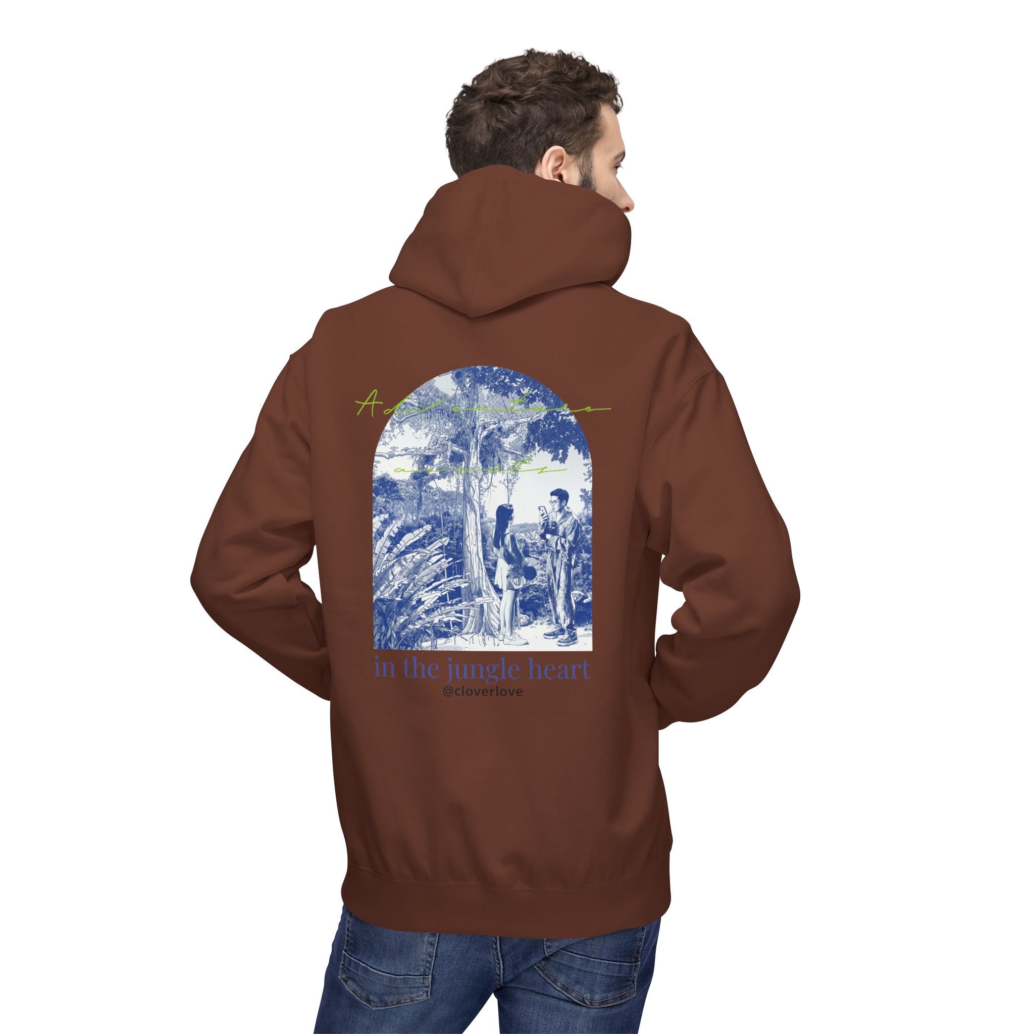 Dschungel-Abenteuer Hoodie – Vintage Tropical Travel Grafik Pullover Sweatshirt