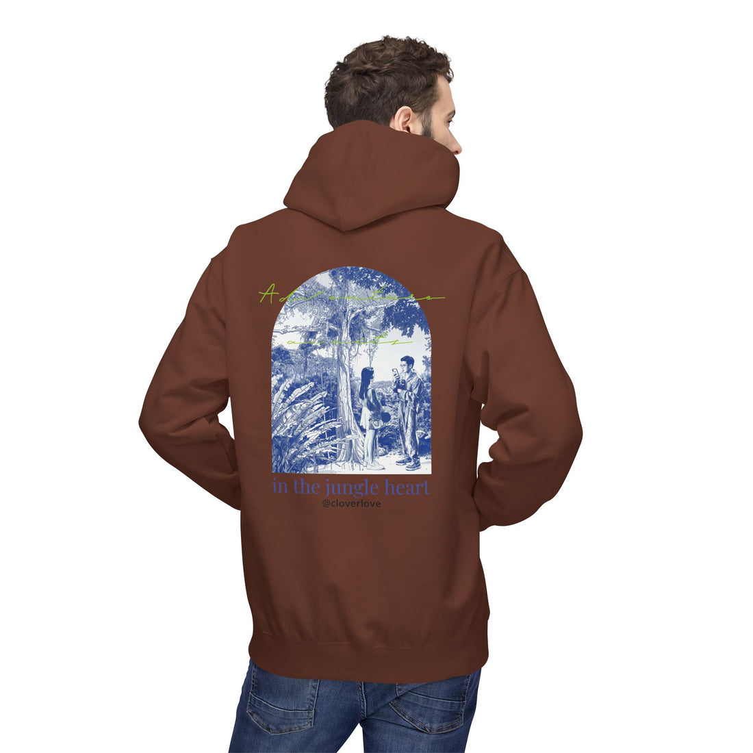 Dschungel-Abenteuer Hoodie – Vintage Tropical Travel Grafik Pullover Sweatshirt