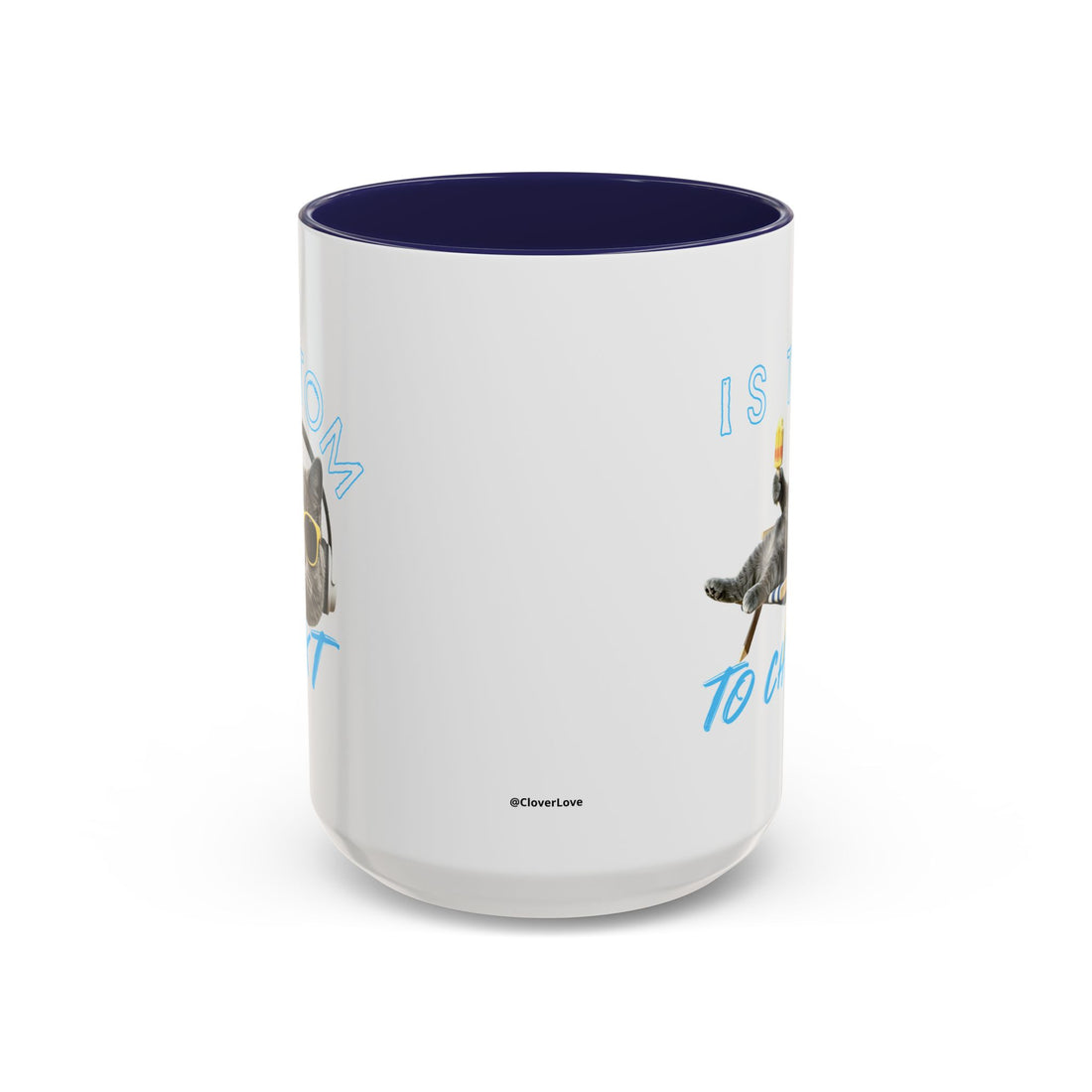 Chill Cat Sommerbecher | Personalisierte Katzenfoto-Kaffeetasse mit individuellem Text