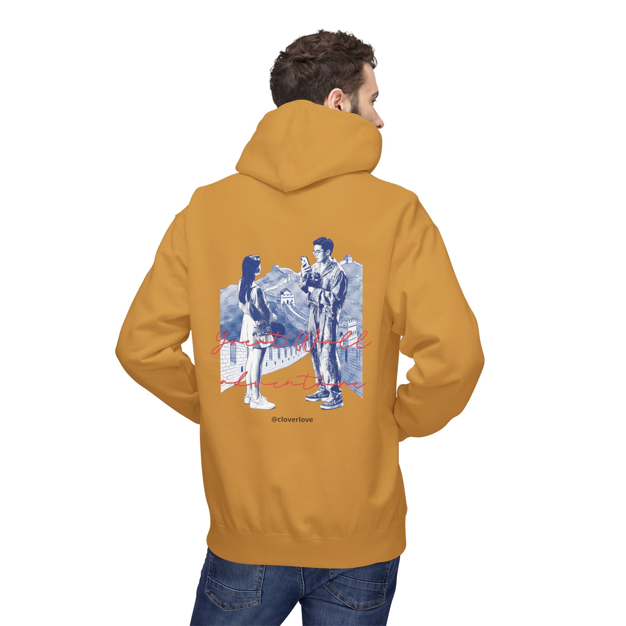 Abenteuer-Kapuzenpulli "Große Mauer" – Sommer-Fernweh-Sweatshirt