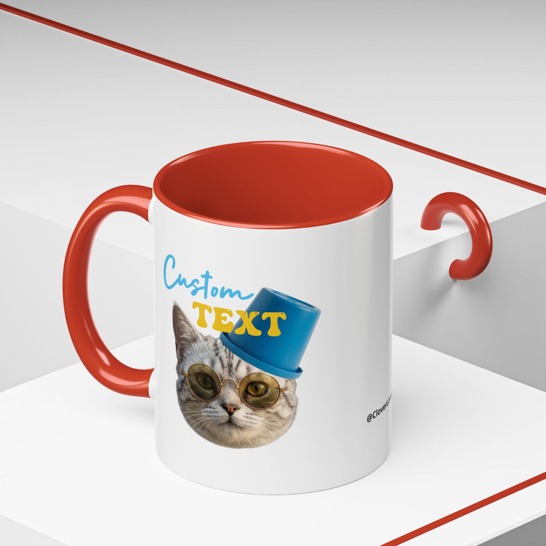 Funny Summer Cat Mug | Personalized Beach Cat Coffee Cup With Custom Text