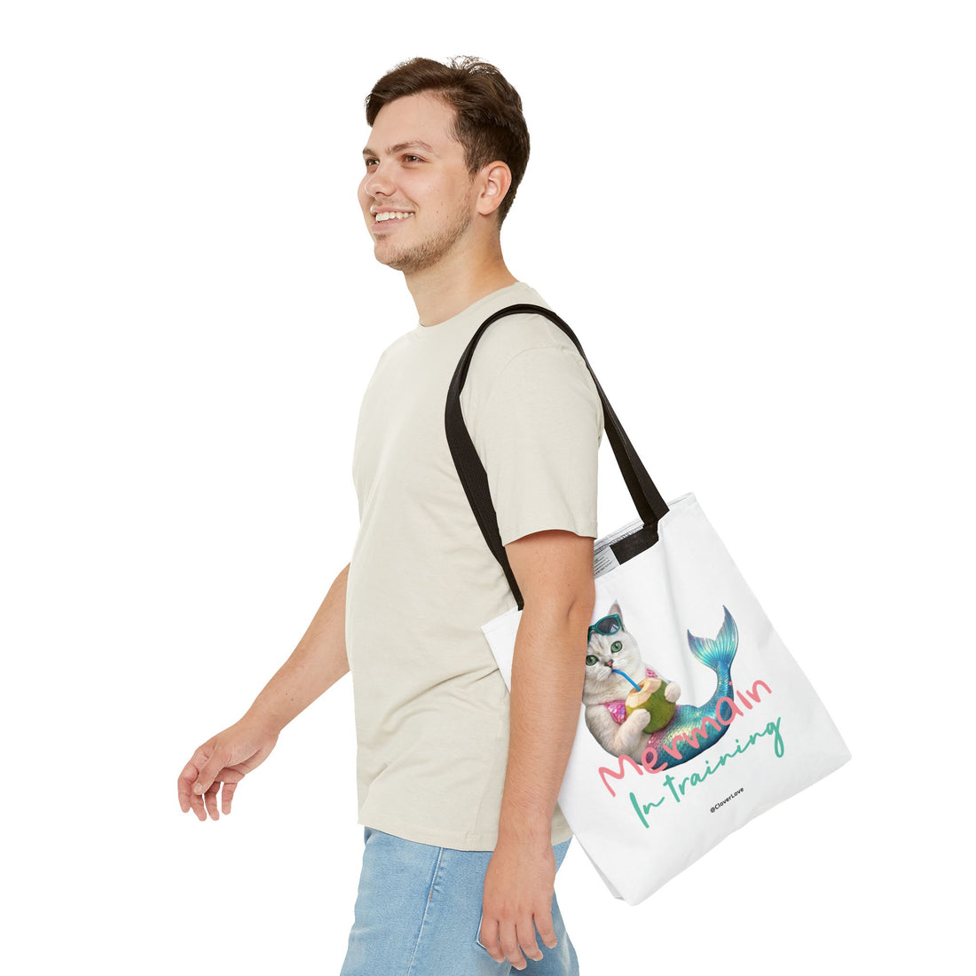 Custom Cat Tote Bag | Personalized Cat Photo Summer Canvas Bag