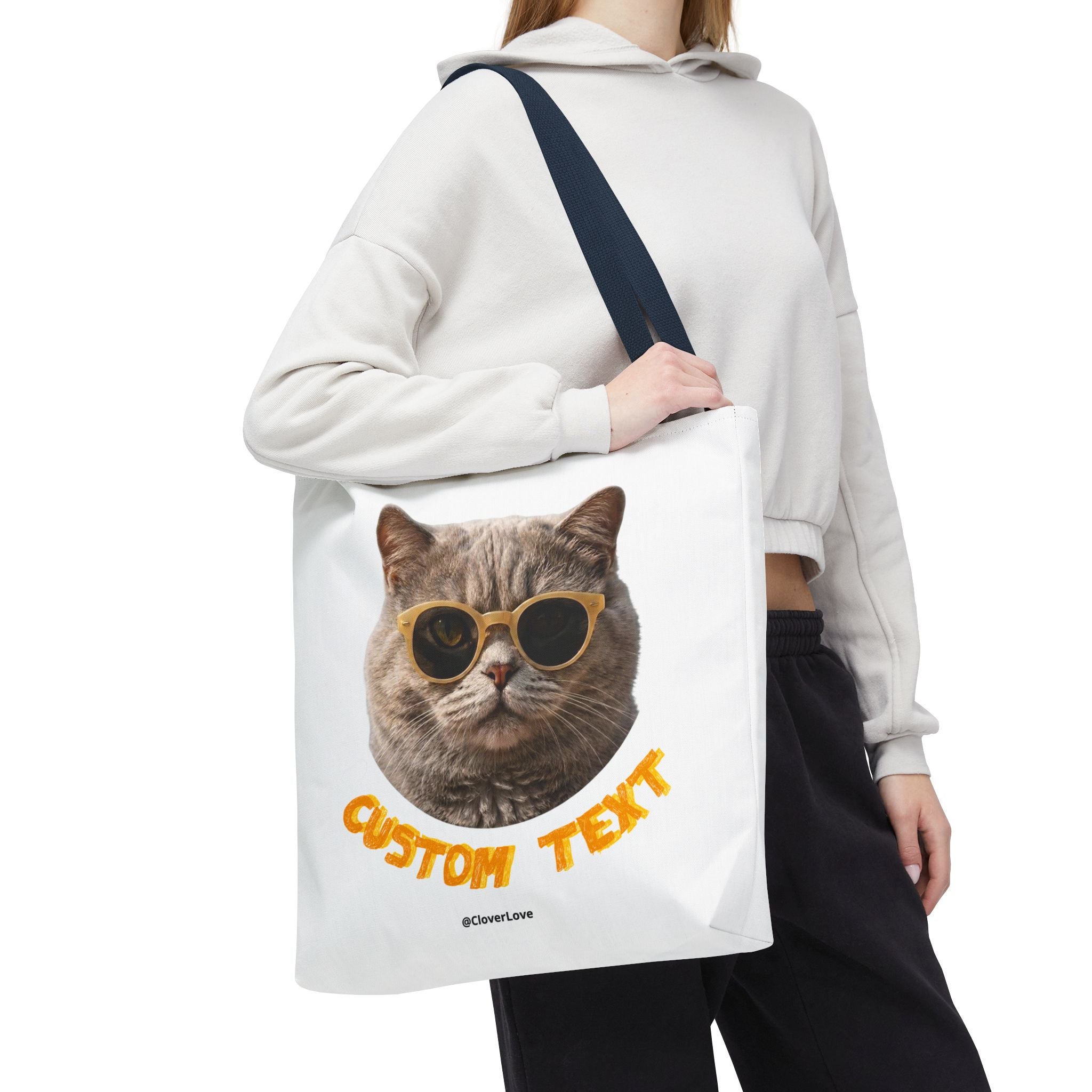 Summer Cat Tote Bag | Funny Cat Lover Beach Canvas Bag