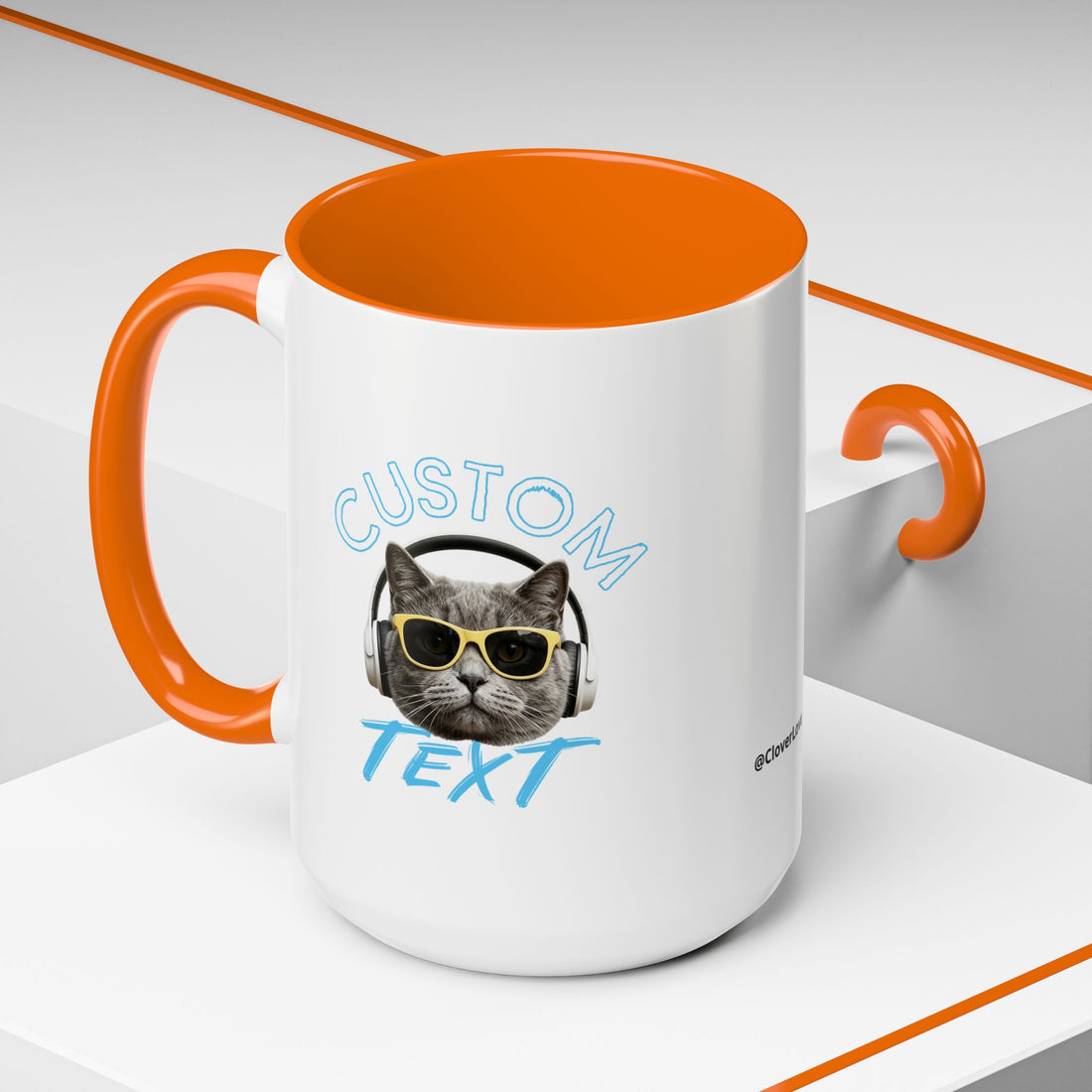 Chill Cat Summer Mug | Personalized Cat Photo Coffee Cup With Custom Text