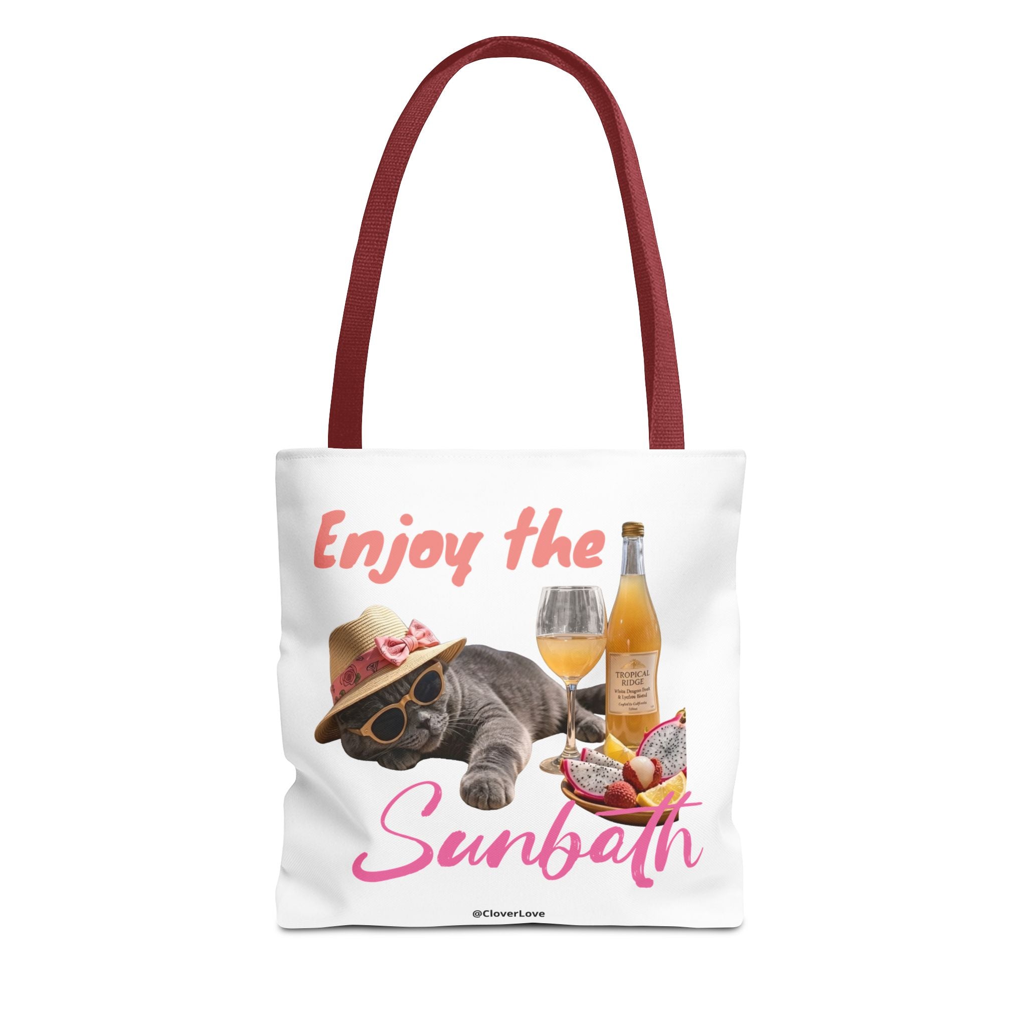Summer Cat Tote Bag | Personalized Cat Photo Canvas Bag