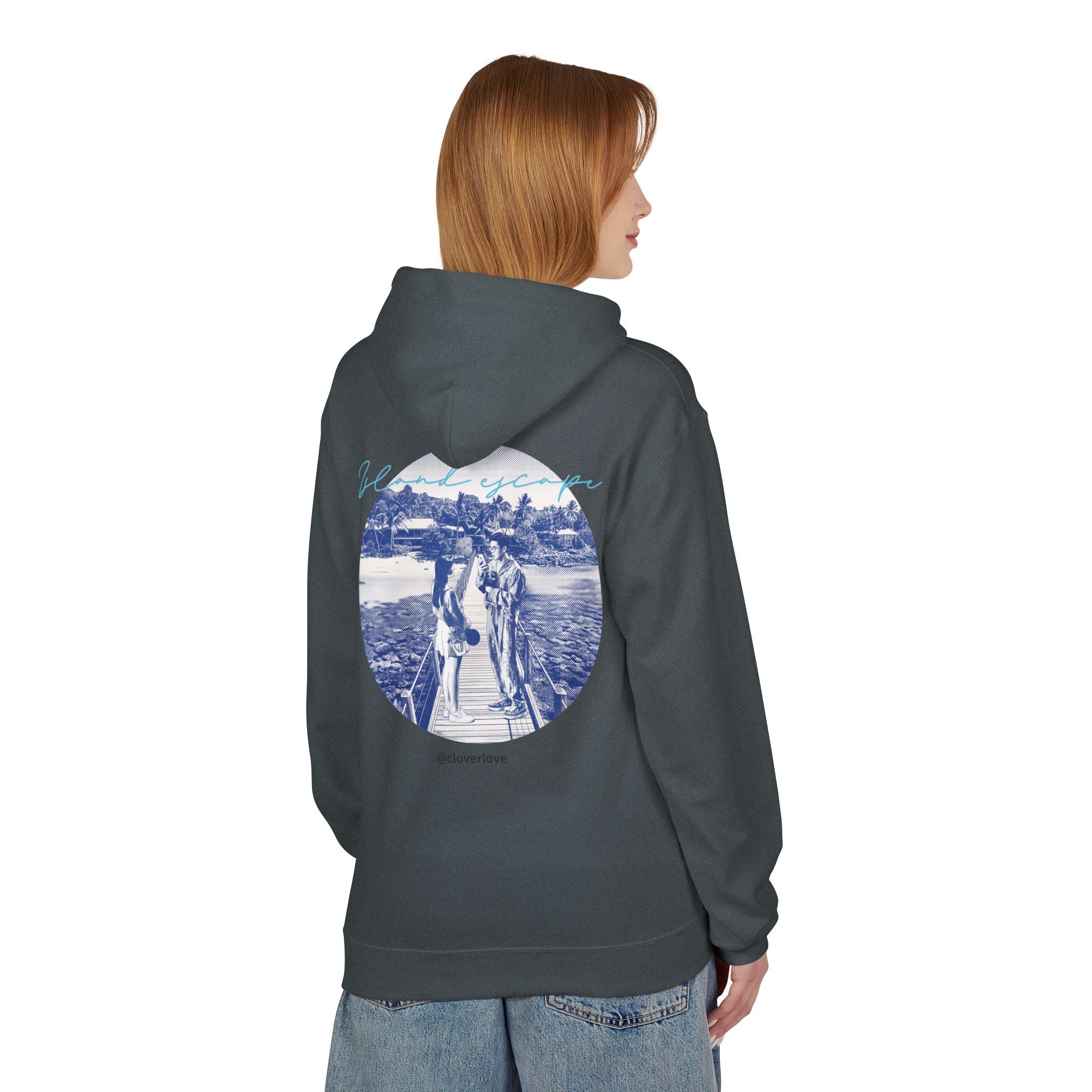 Kapuzenpulli für den Tropenurlaub | Romantisches Strandreise-Grafik-Sweatshirt