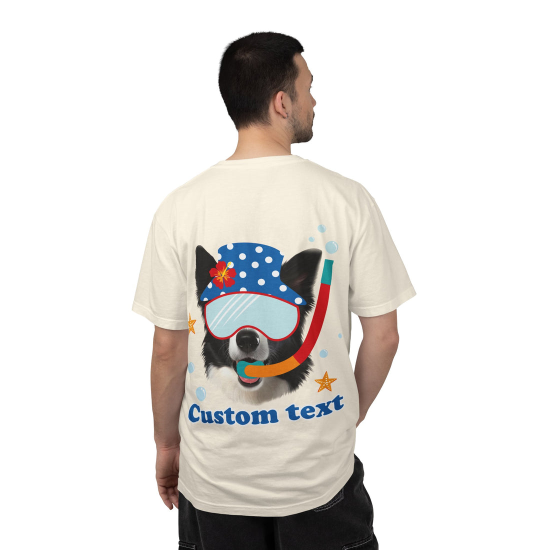 Custom Dog Summer T-Shirt - Funny Beach Diving Dog Tee, Dog Lover Gift