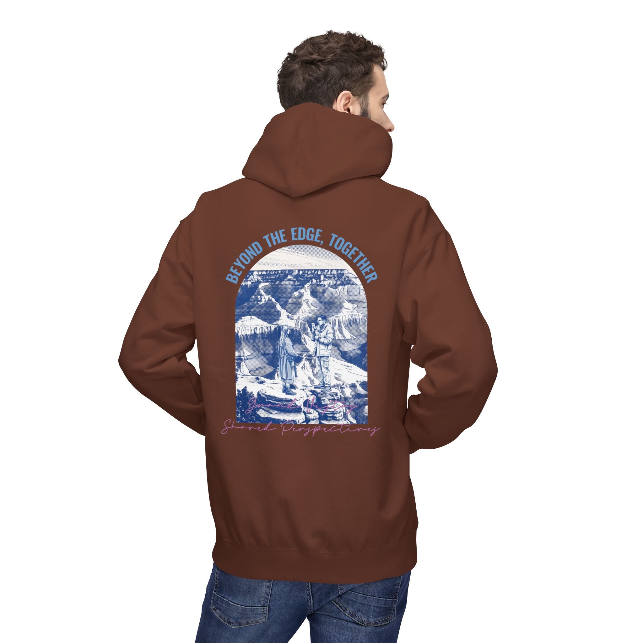 Beyond The Horizon Custom Travel Hoodie, Scenic Landmark Couple Gift