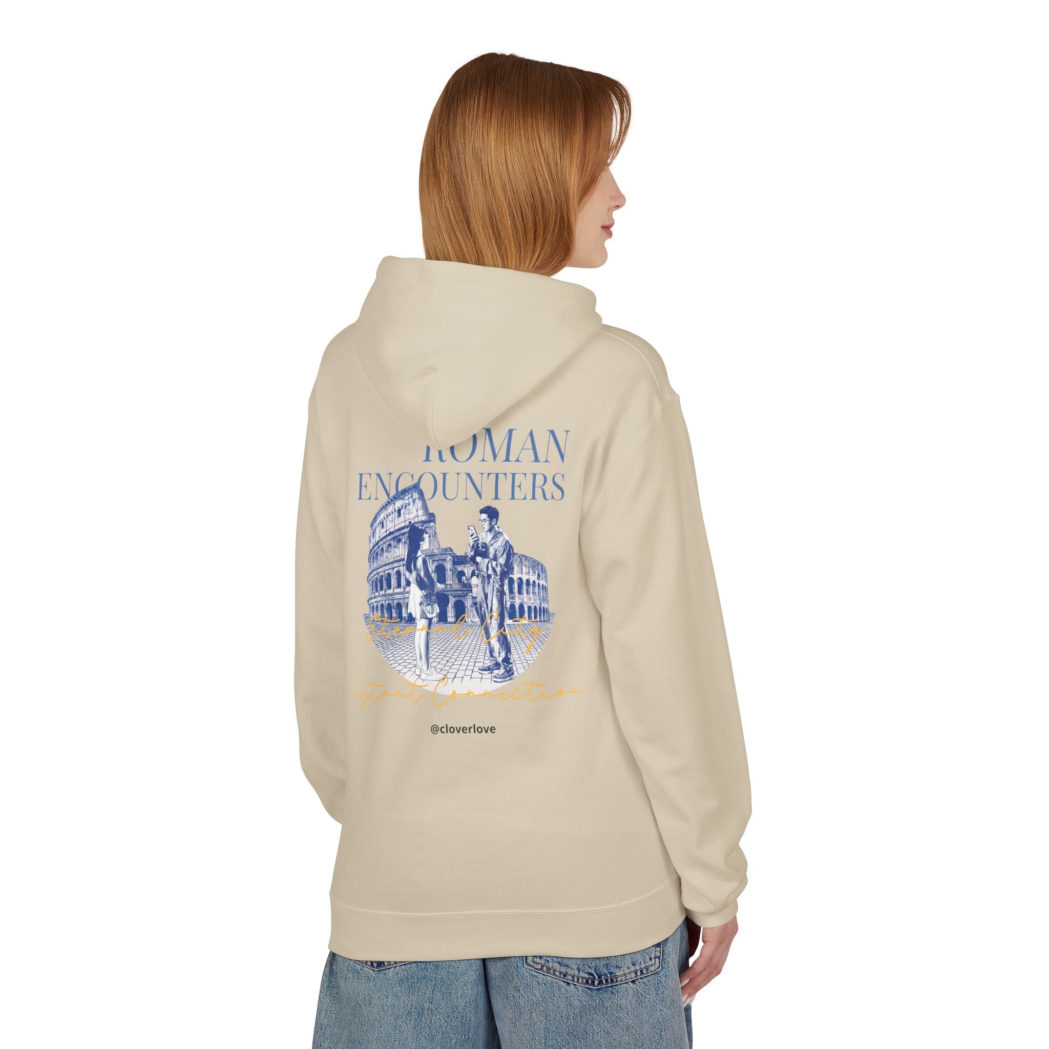 Kapuzenpullover „Römische Begegnungen“ | Kolosseum Reise-Wahrzeichen Sweatshirt