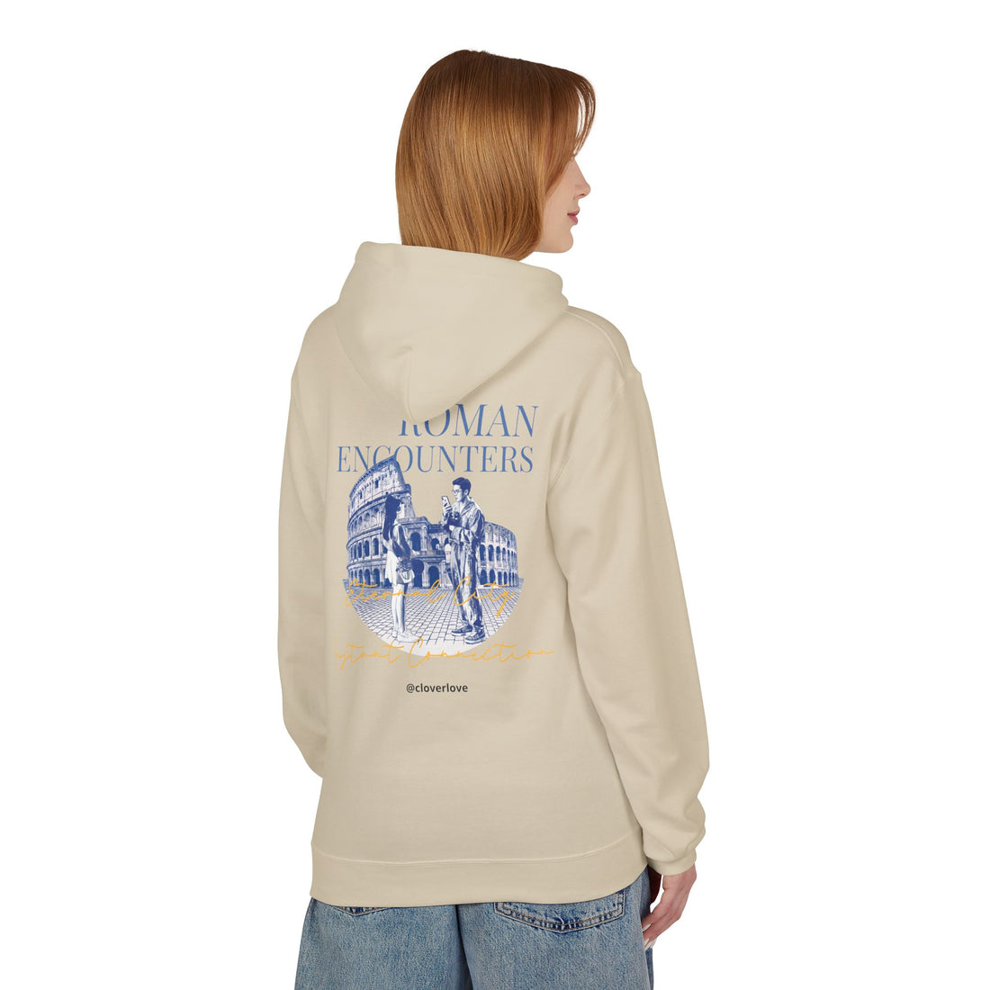 Kapuzenpullover „Römische Begegnungen“ | Kolosseum Reise-Wahrzeichen Sweatshirt
