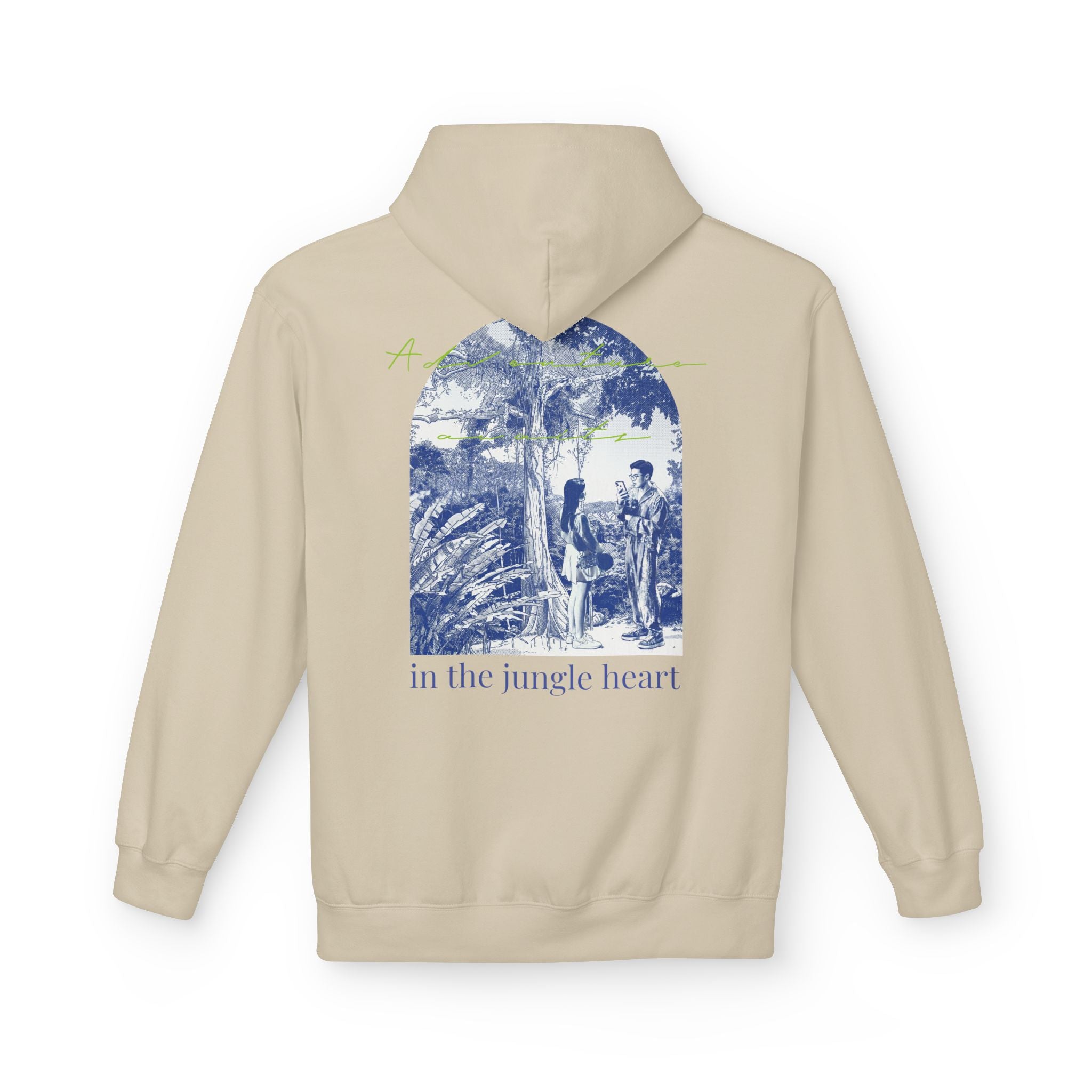 Jungle Adventure Hoodie – Vintage Tropical Travel Graphic Pullover Sweatshirt
