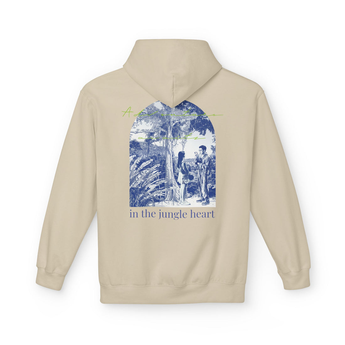 Jungle Adventure Hoodie – Vintage Tropical Travel Graphic Pullover Sweatshirt