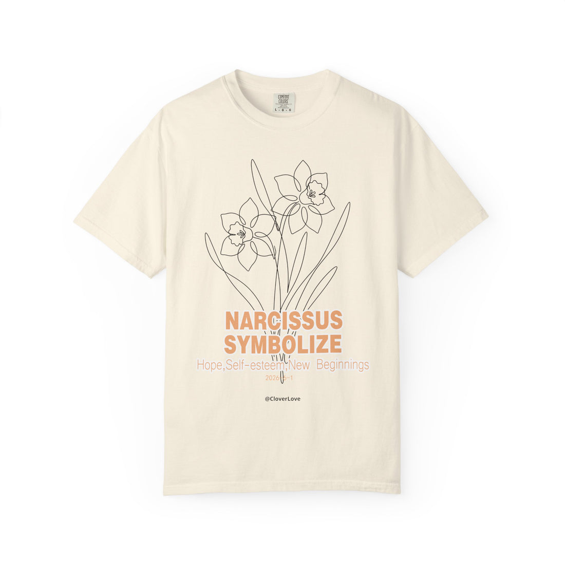 Narcissus Flower T-Shirt - Botanical Graphic Shirt for Flower Lovers