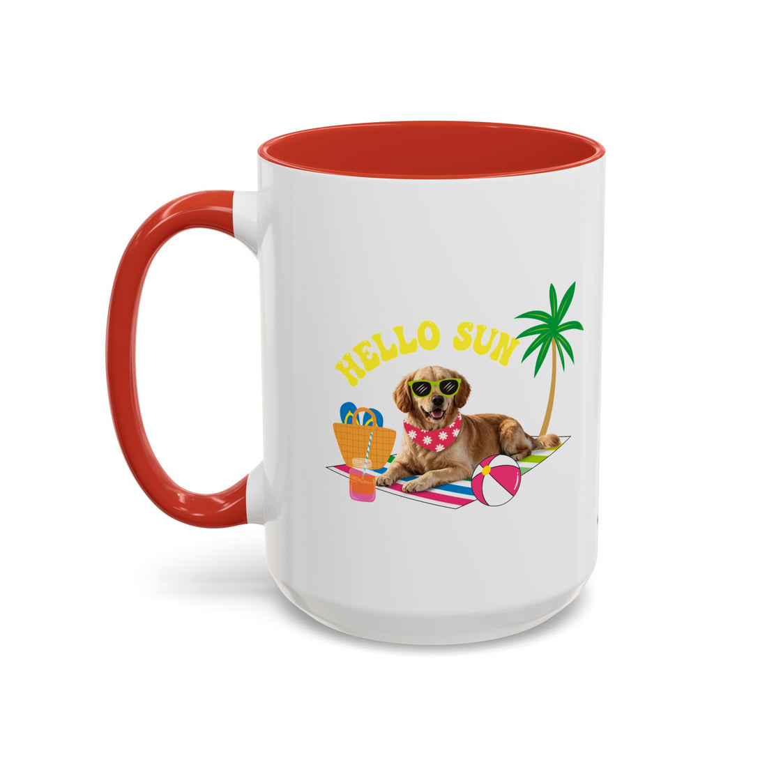 Süße Sommer Hunde-Tasse | Personalisierte Hunde-Foto-Kaffeetasse mit individuellem Text