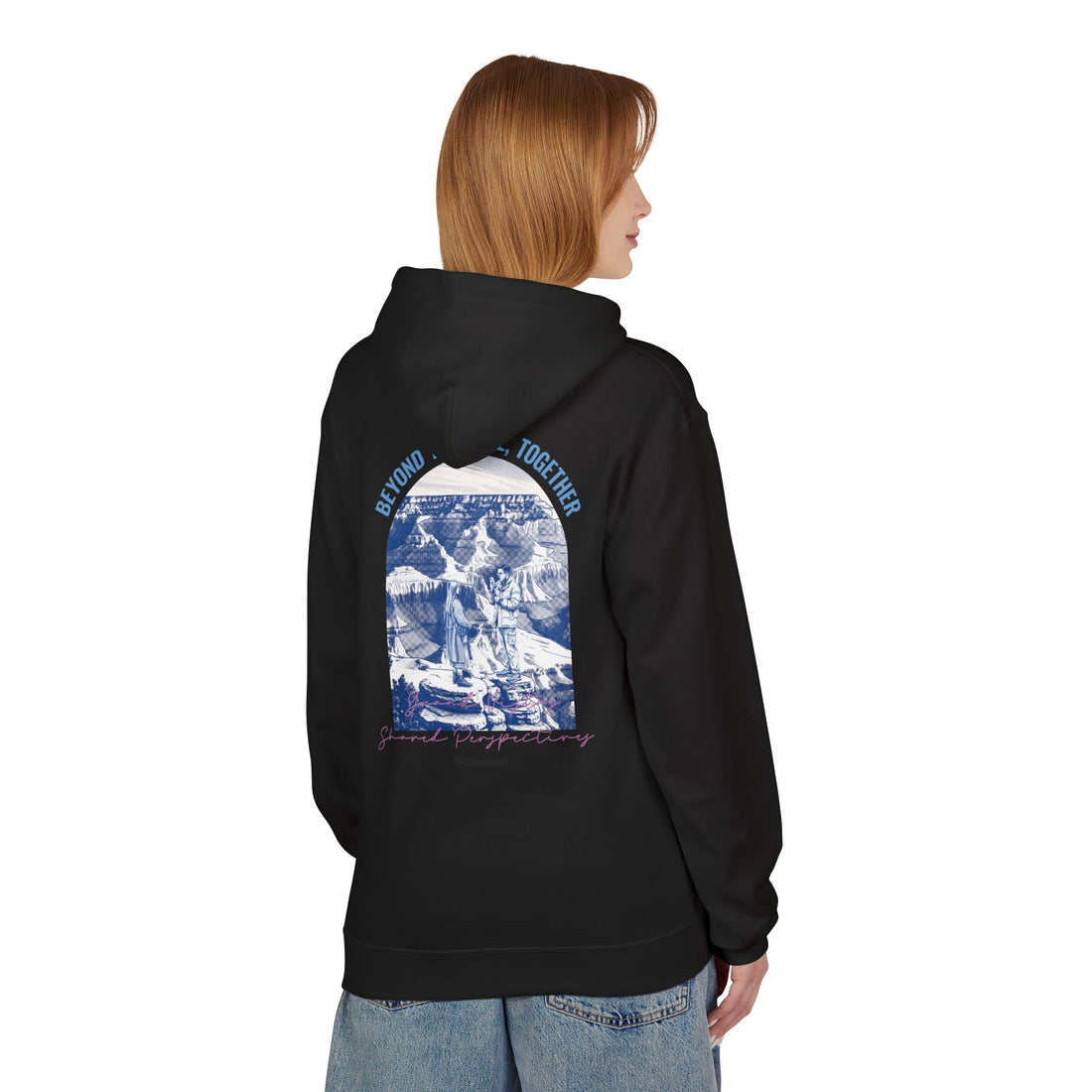 Beyond The Horizon Personalisierter Reise-Hoodie, Landschaftswahrzeichen Paar Geschenk