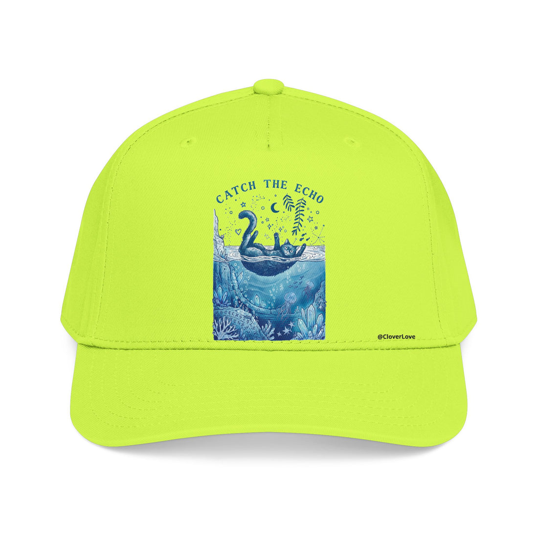Ocean Cat Hat - Underwater Adventure Baseball Cap, Cute Cat Lover Gift, Marine Life Hat