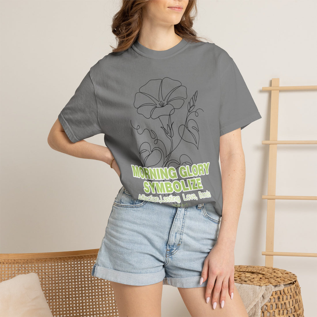 Morning Glory Flower T-Shirt - Botanical Graphic Shirt for Flower Lovers