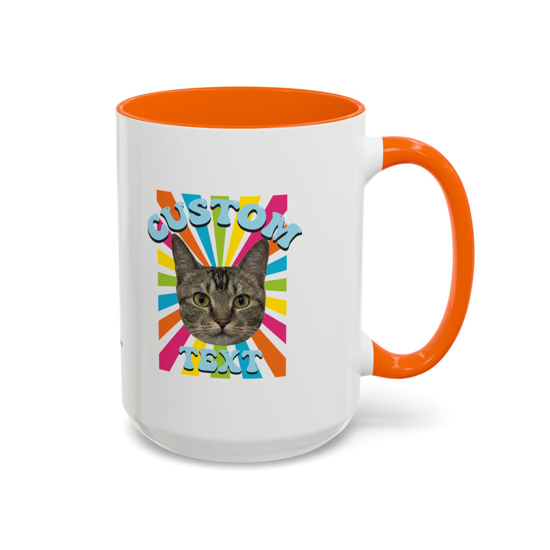 Retro Custom Cat Mug | Personalized Pet Photo Coffee Cup With Custom Text