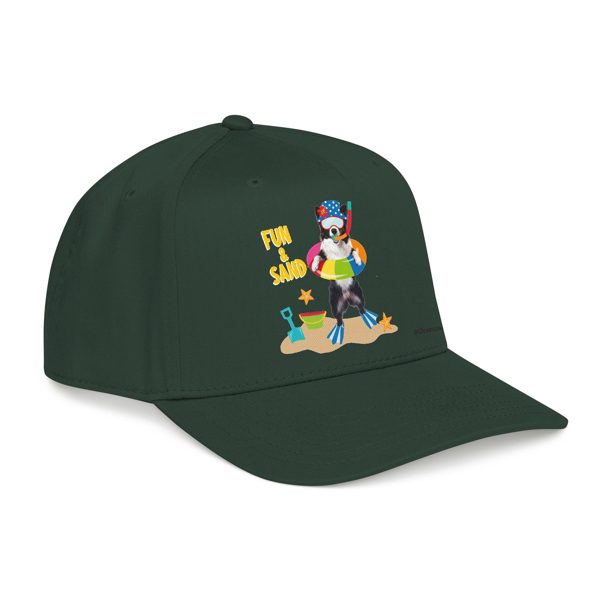Custom Summer Beach Dog Hat, Fun & Sand Pet Baseball Cap, Personalized Dog Lover Gift