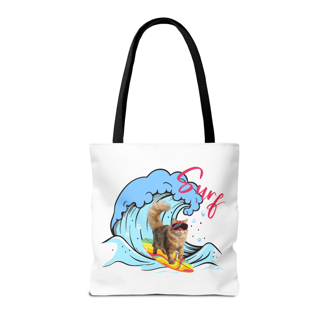 Funny Cat Tote Bag | Custom Pet Photo Shark Summer Bag