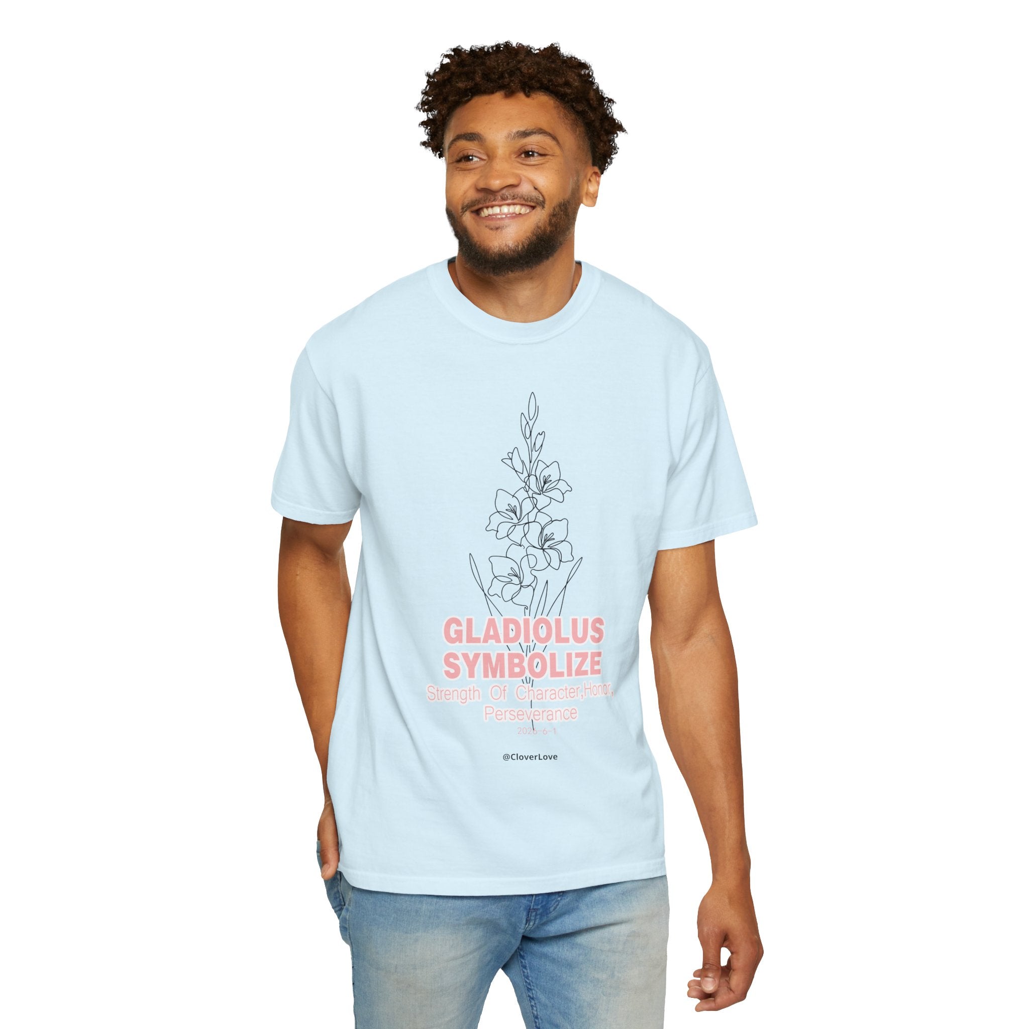 Gladiolus Flower T-Shirt - Inspirational Botanical Graphic Shirt for Flower Lovers