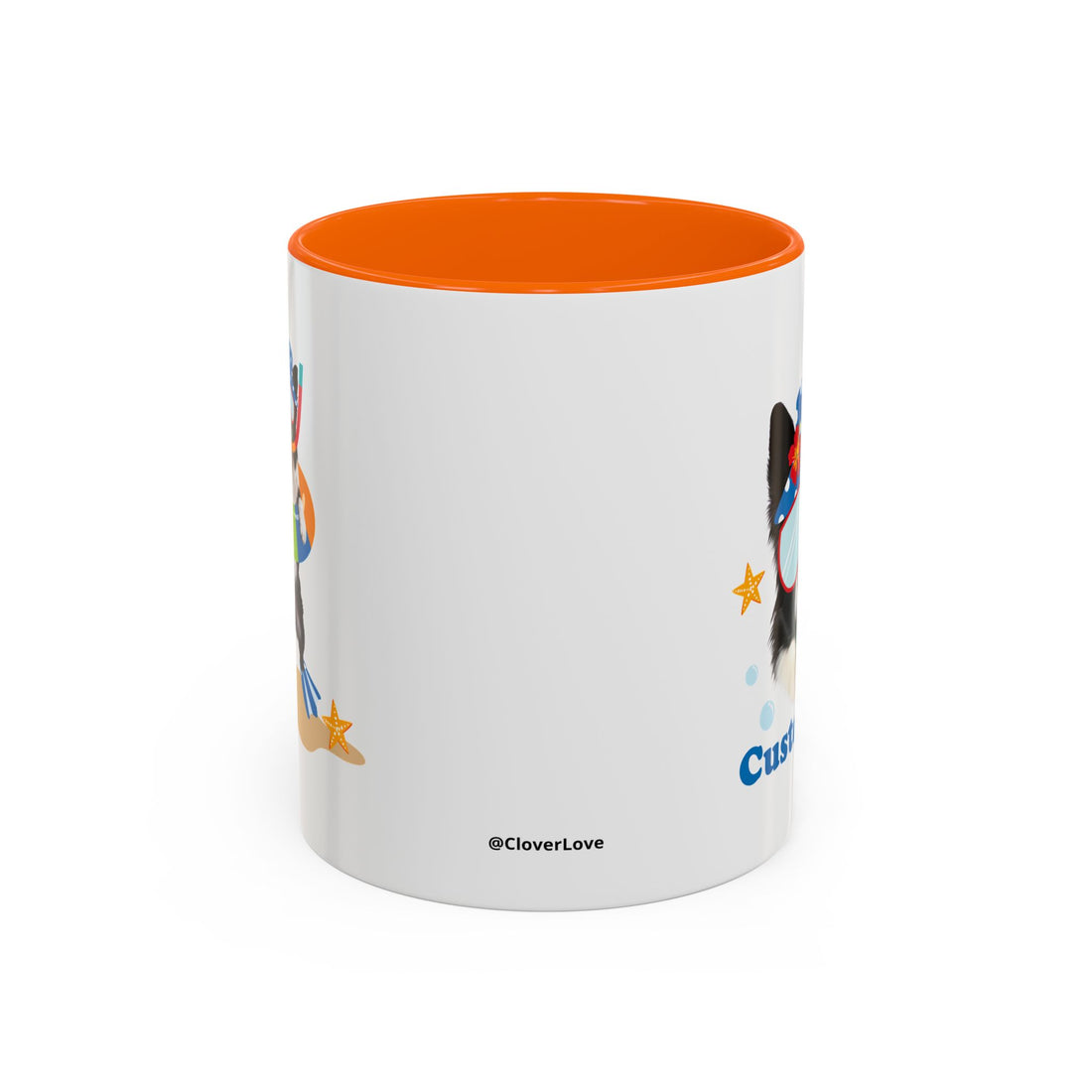 Sommer Tauchhund Tasse | Personalisierte Hundefoto Kaffeetasse mit individuellem Text