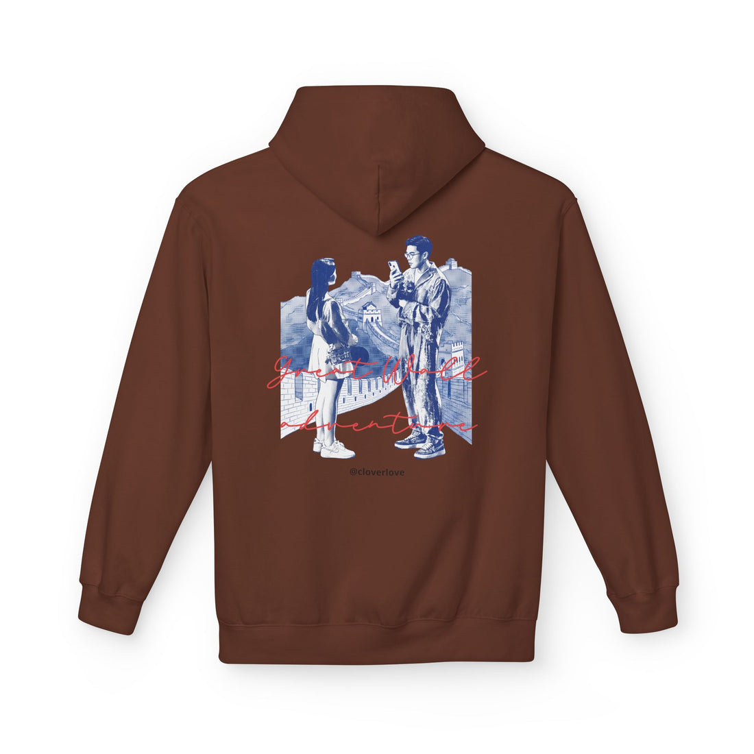 Abenteuer-Kapuzenpulli "Große Mauer" – Sommer-Fernweh-Sweatshirt
