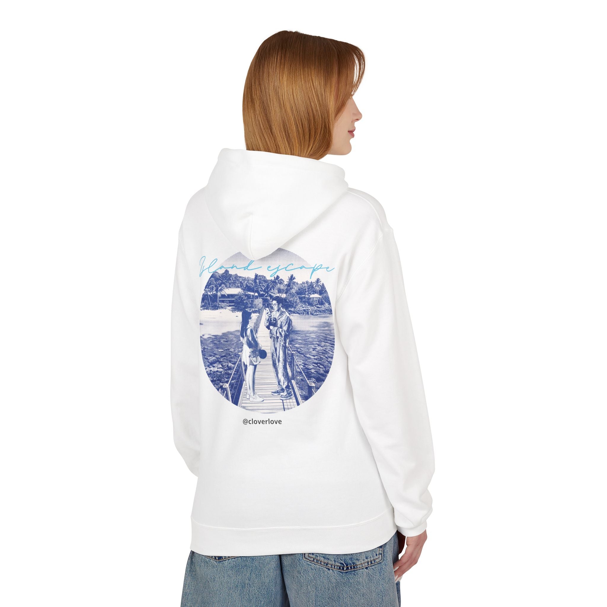 Kapuzenpulli für den Tropenurlaub | Romantisches Strandreise-Grafik-Sweatshirt