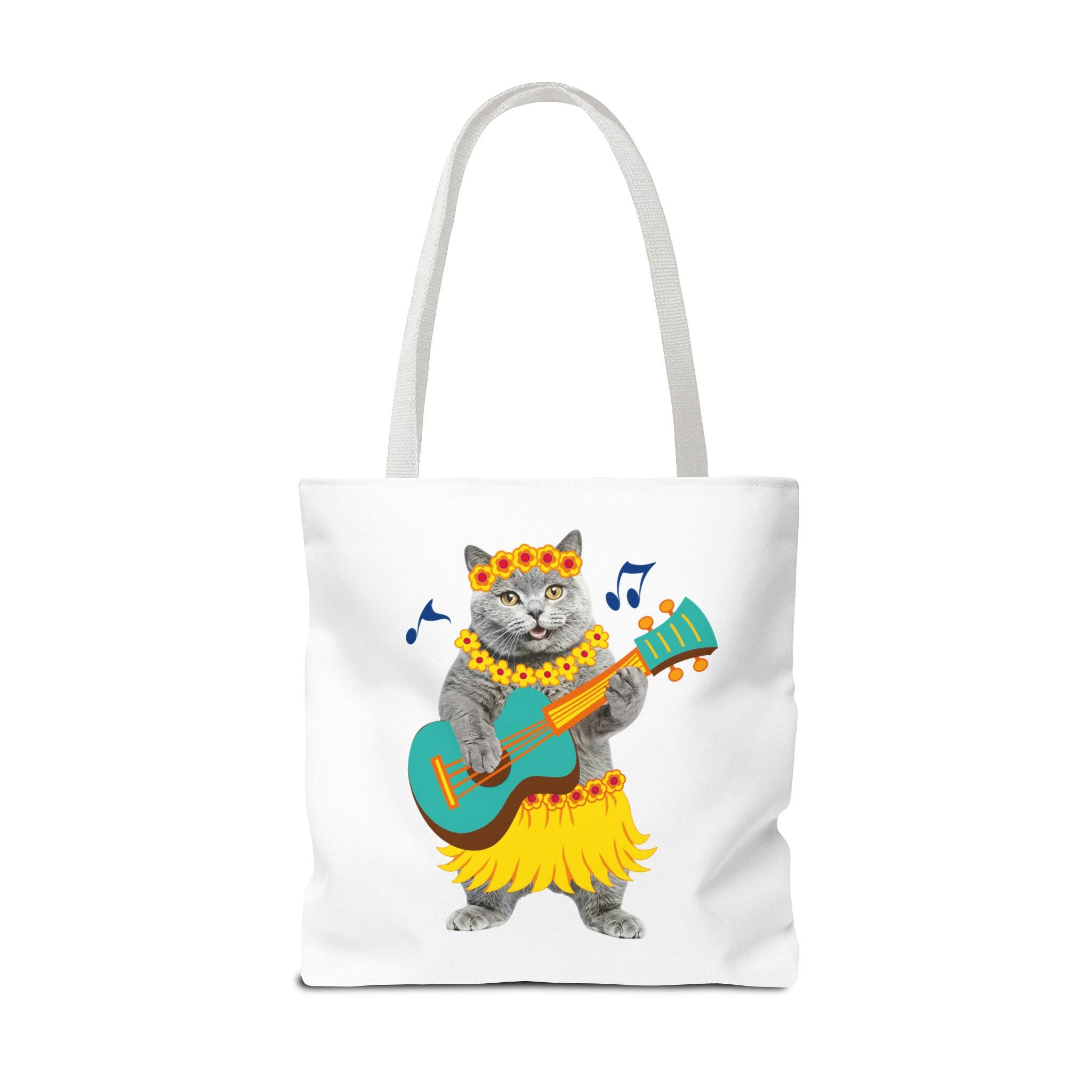 Tropical Cat Tote Bag | Personalized Pet Photo Canvas Bag