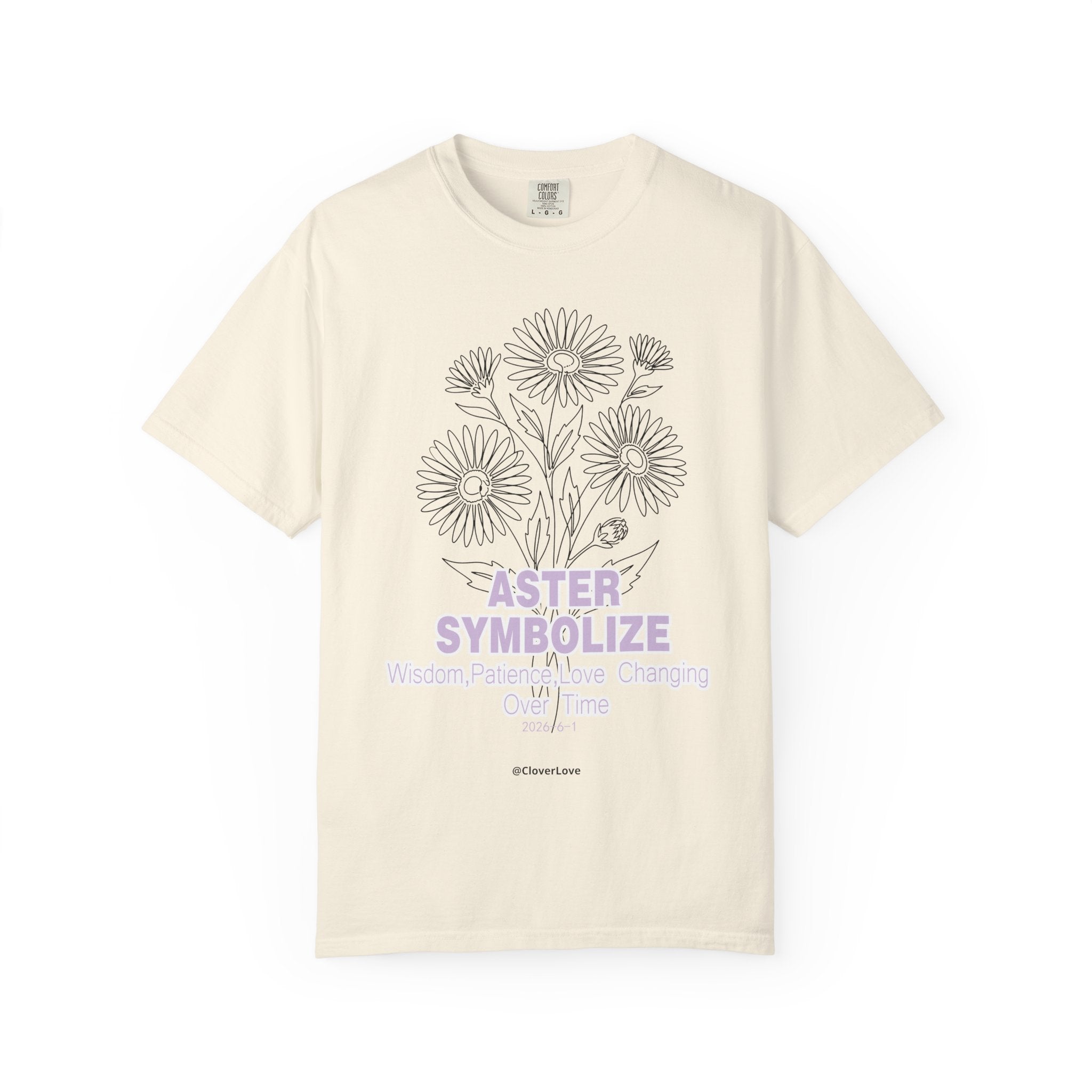 Aster Flower T-Shirt - Botanical Graphic Shirt for Flower Lovers