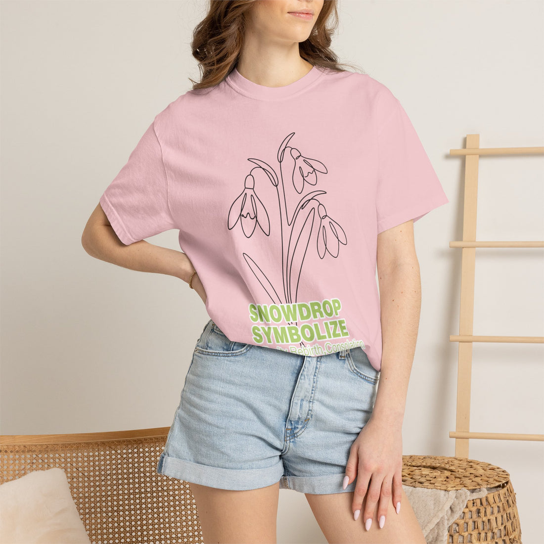 Snowdrop Flower T-Shirt - Botanical Shirt for Flower Lovers