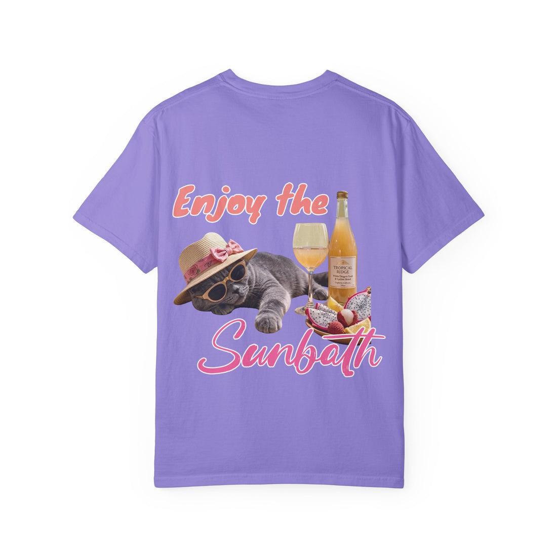 Custom Cat Vacation T-Shirt - Beach Sunbath Cat Lover Gift