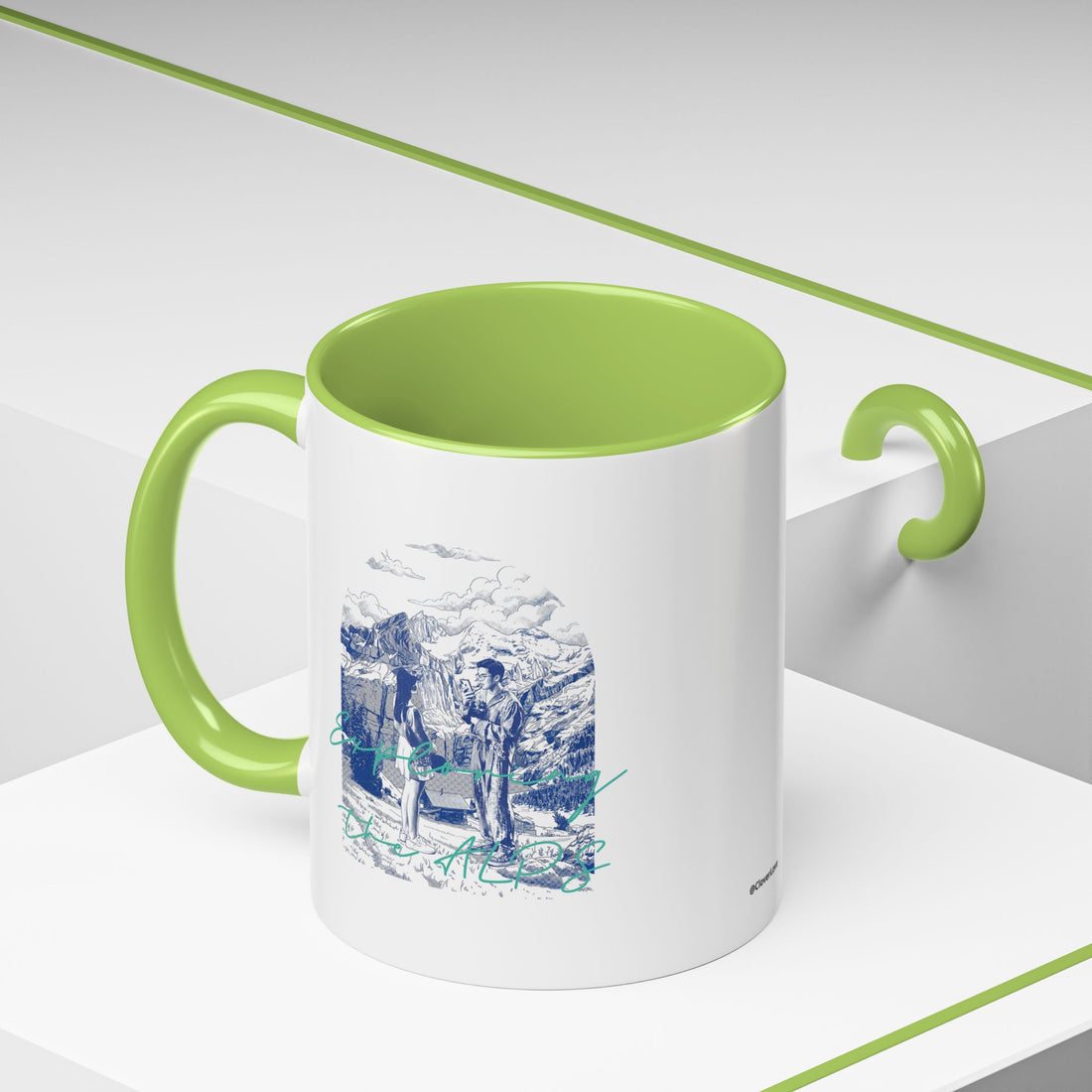 Explore The Alps Travel Mug - Mountain Adventure Coffee Cup