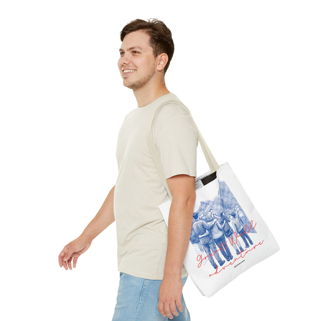 Great Wall of China Tote Bag, Family Travel Souvenir Bag, Landmark Canvas Tote