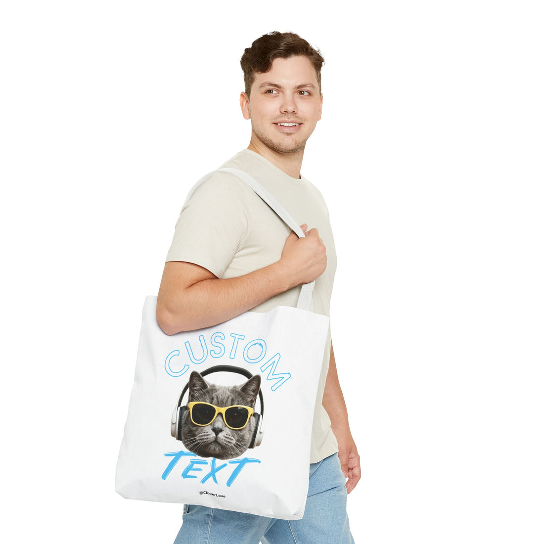 Summer Chill Cat Tote Bag | Funny Cat Lover Beach Bag