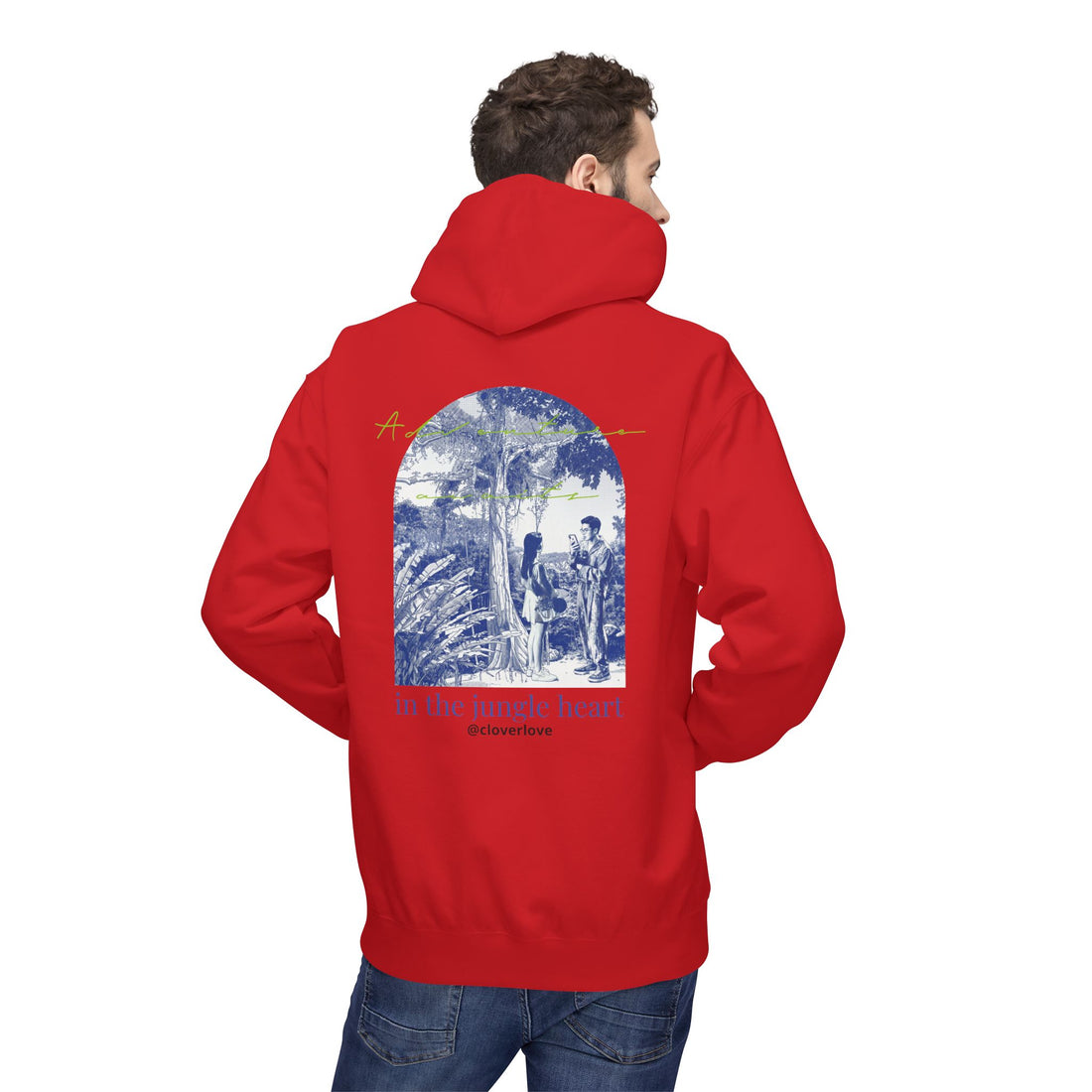 Dschungel-Abenteuer Hoodie – Vintage Tropical Travel Grafik Pullover Sweatshirt